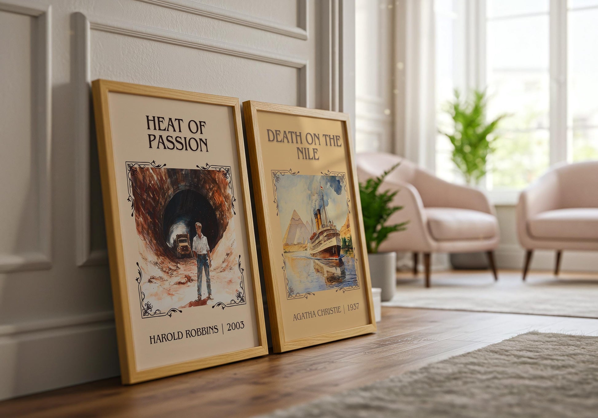 Heat Of Passion by Harold Robbins | Descriptive Book Poster | Minimalist