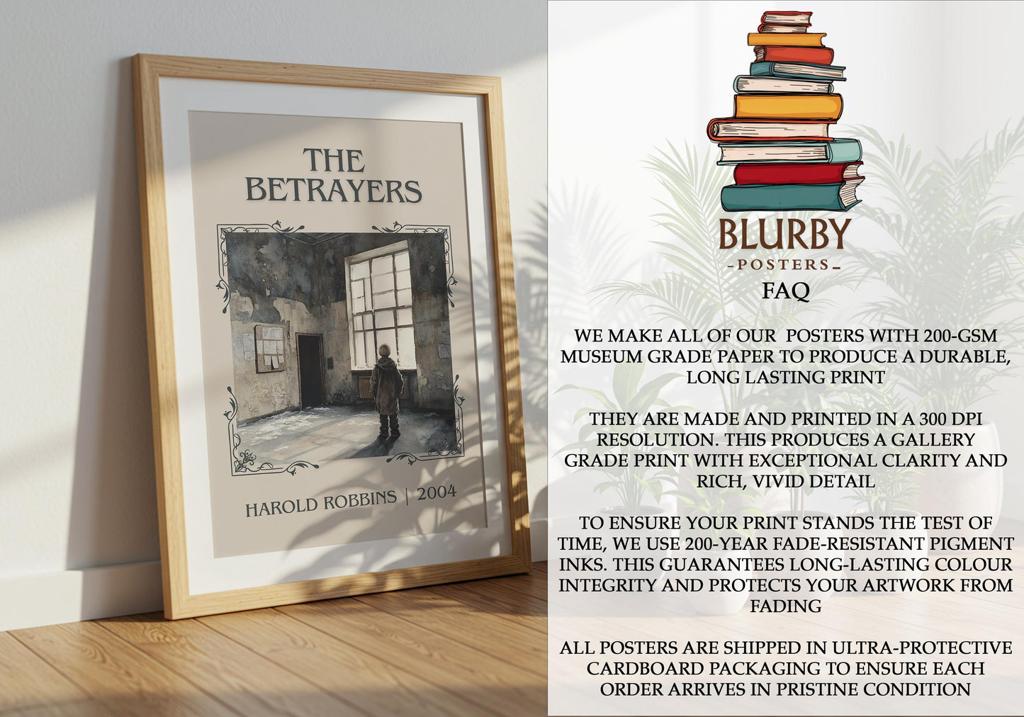 The Betrayers by Harold Robbins | Descriptive Book Poster | Minimalist