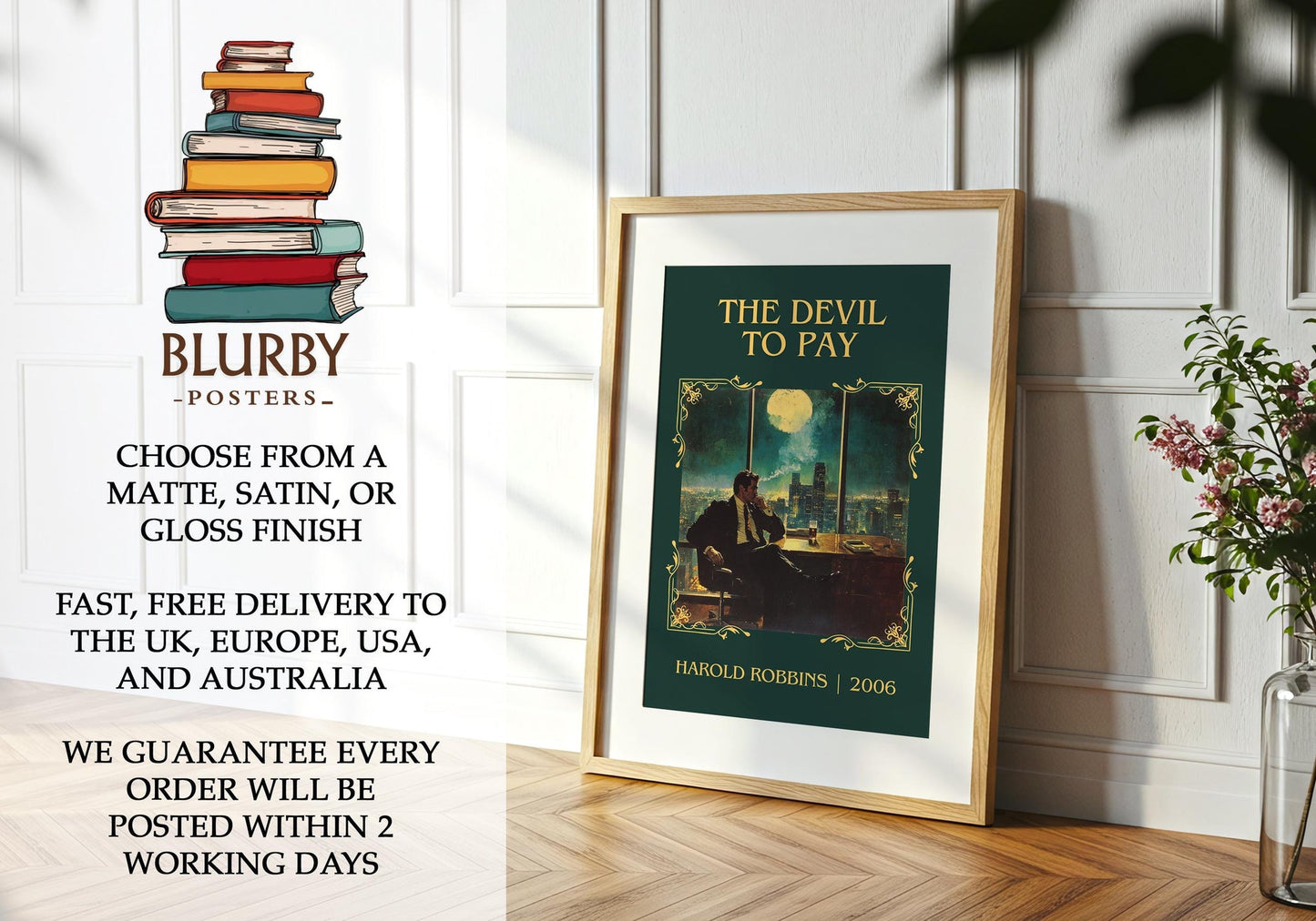 The Devil To Pay book poster packaging – museum-quality print rolled in protective tube