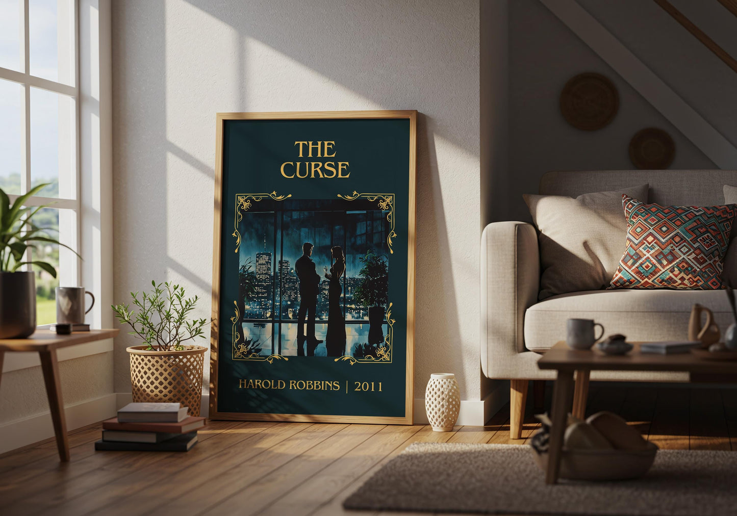 The Curse by Harold Robbins | Descriptive Book Poster | Minimalist