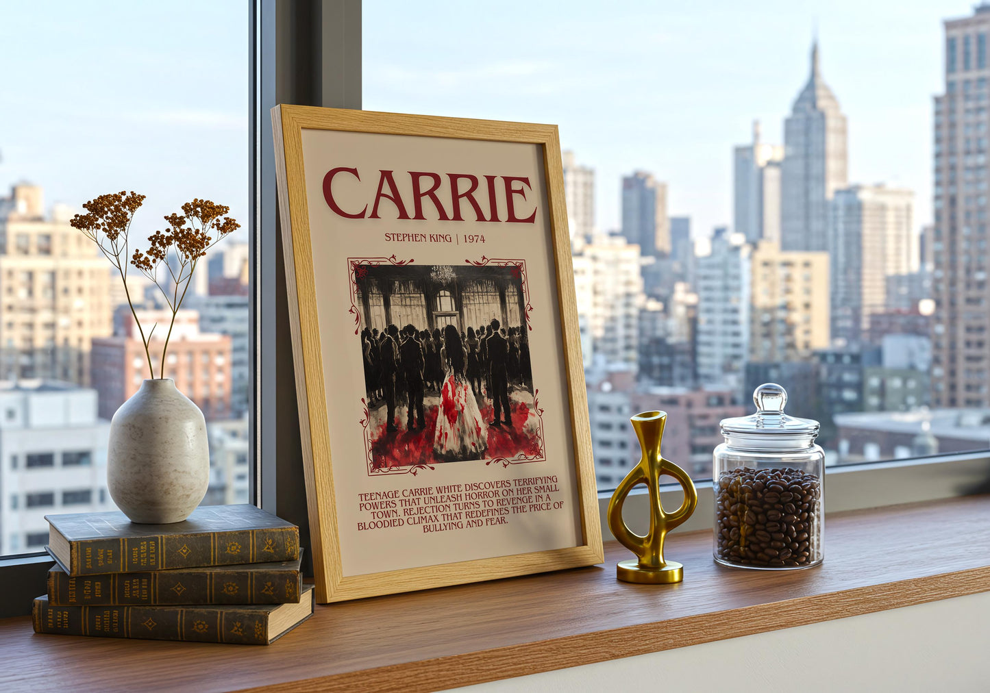 Carrie by Stephen King | Descriptive Book Poster | Blurby