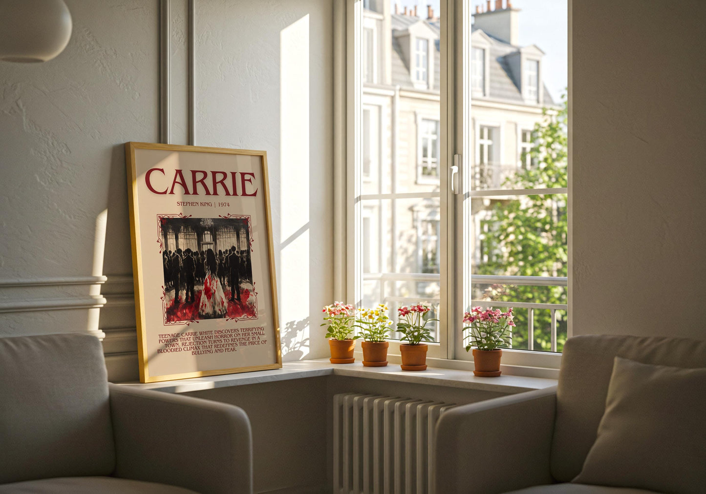 Carrie book poster packaging – museum-quality print rolled in protective tube