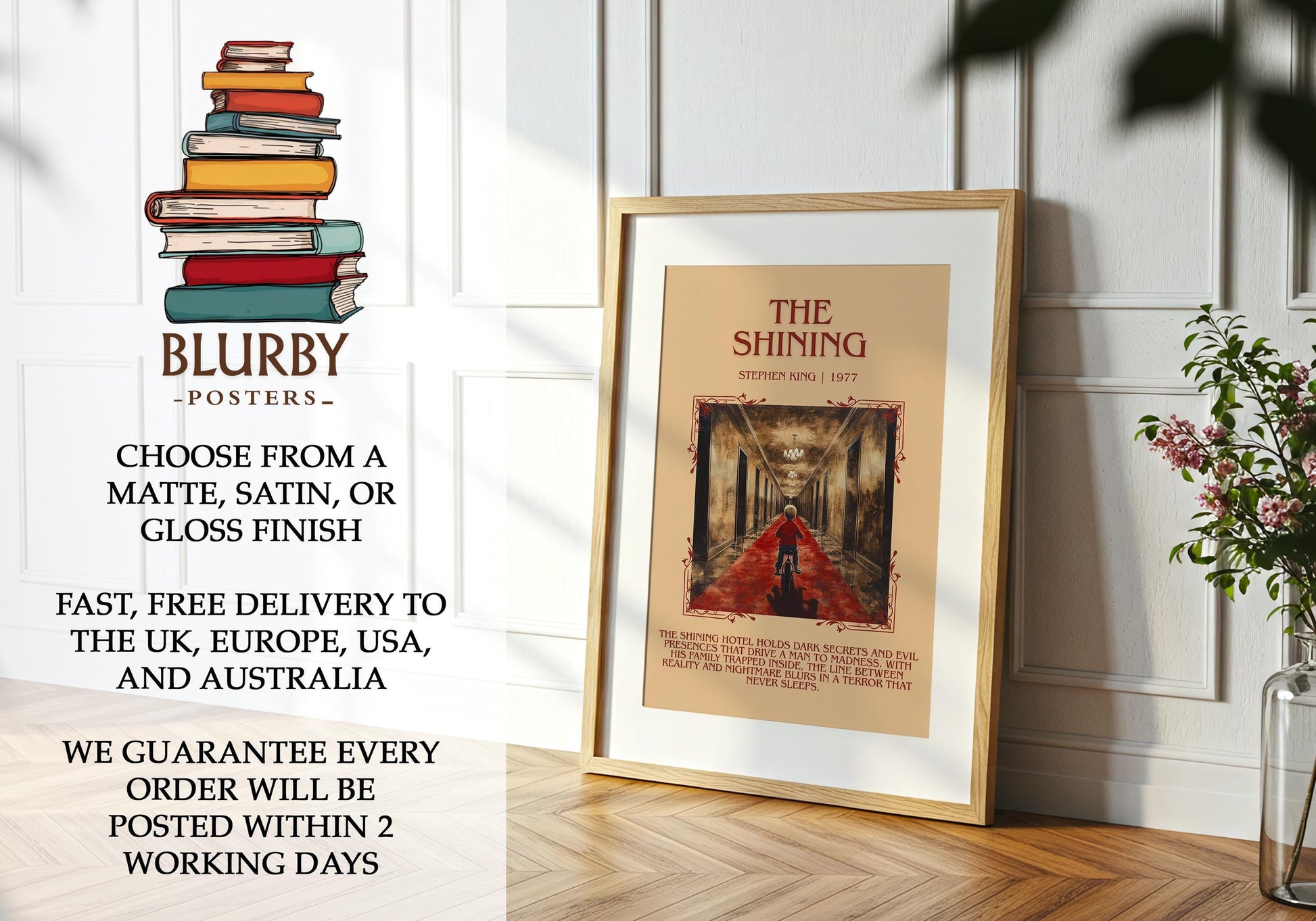 The Shining by Stephen King | Descriptive Book Poster | Blurby