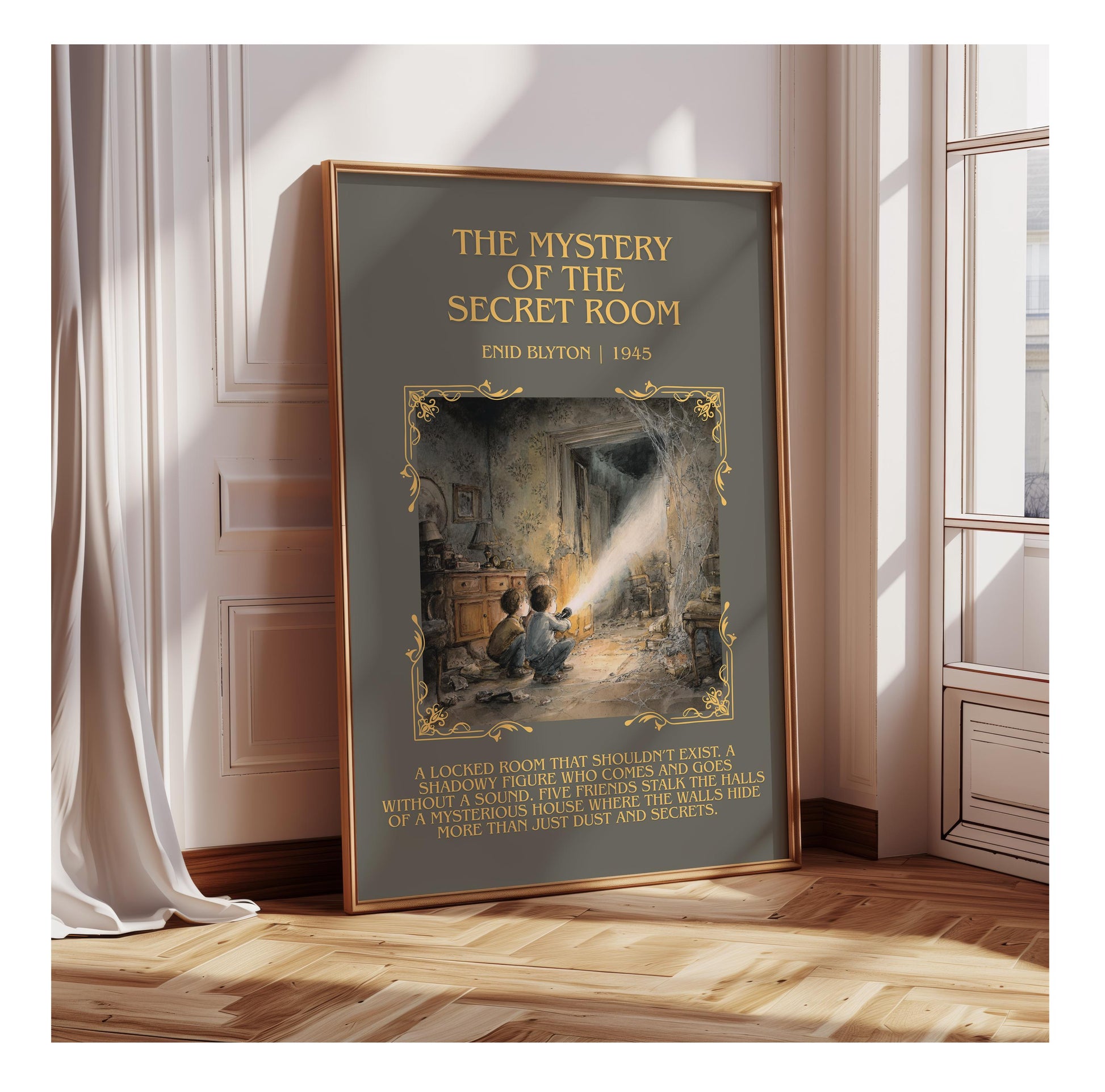 The Mystery Of The Secret Room by Enid Blyton | Descriptive Book Poster | Blurby