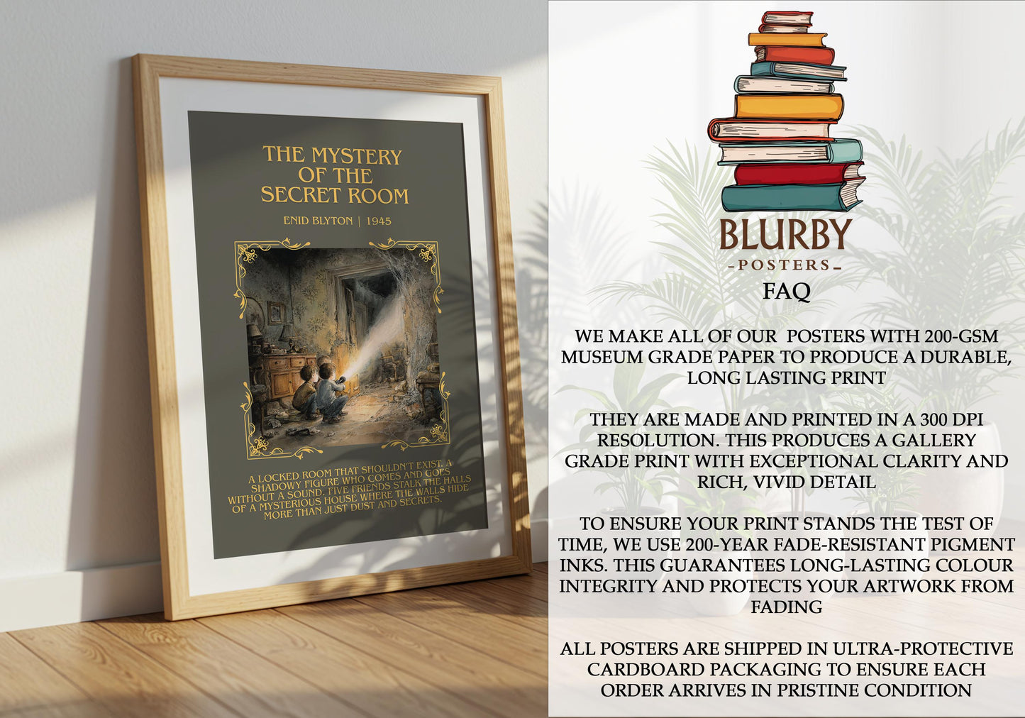 The Mystery Of The Secret Room by Enid Blyton | Descriptive Book Poster | Blurby