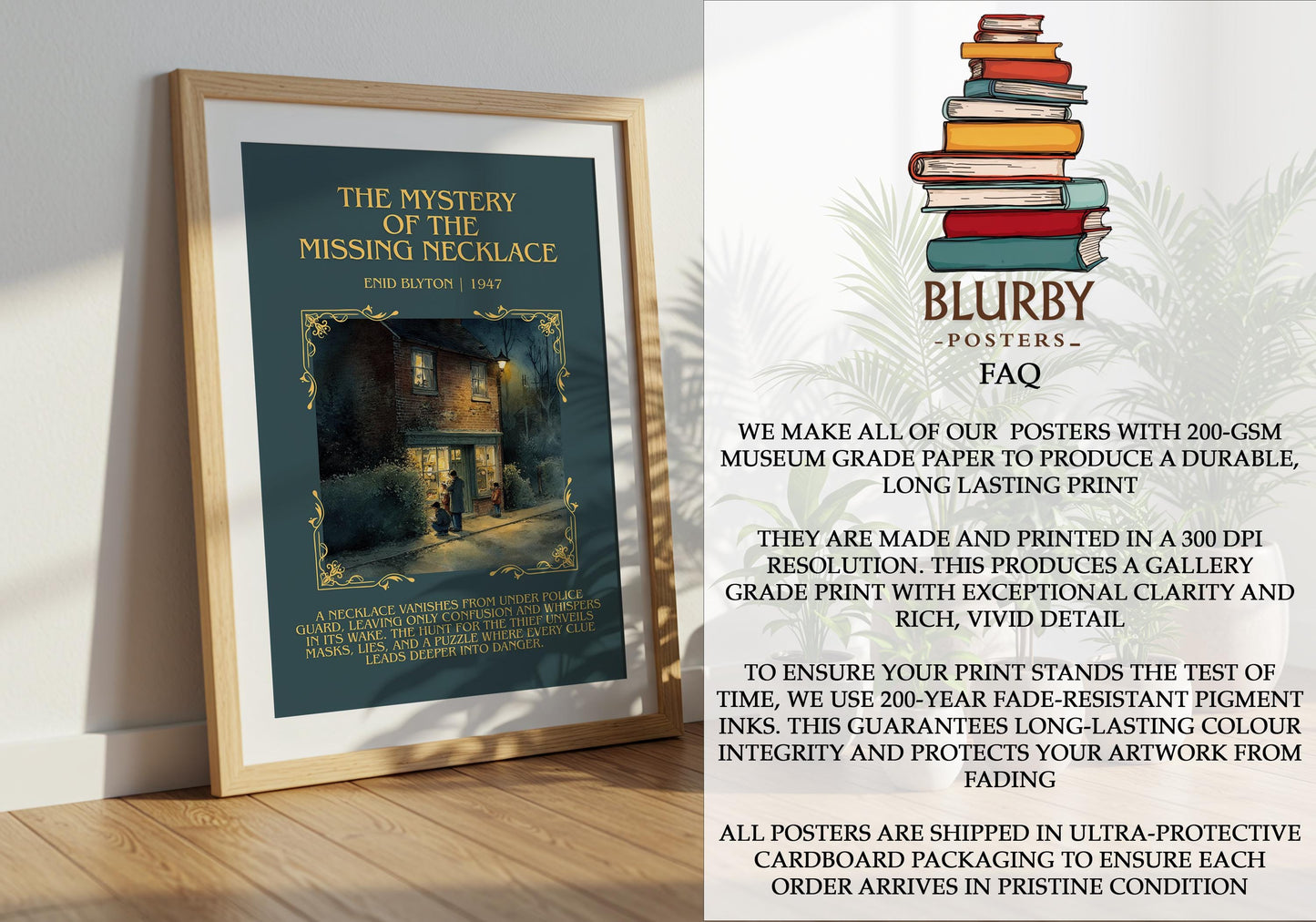 The Mystery Of The Missing Necklace by Enid Blyton | Descriptive Book Poster | Blurby