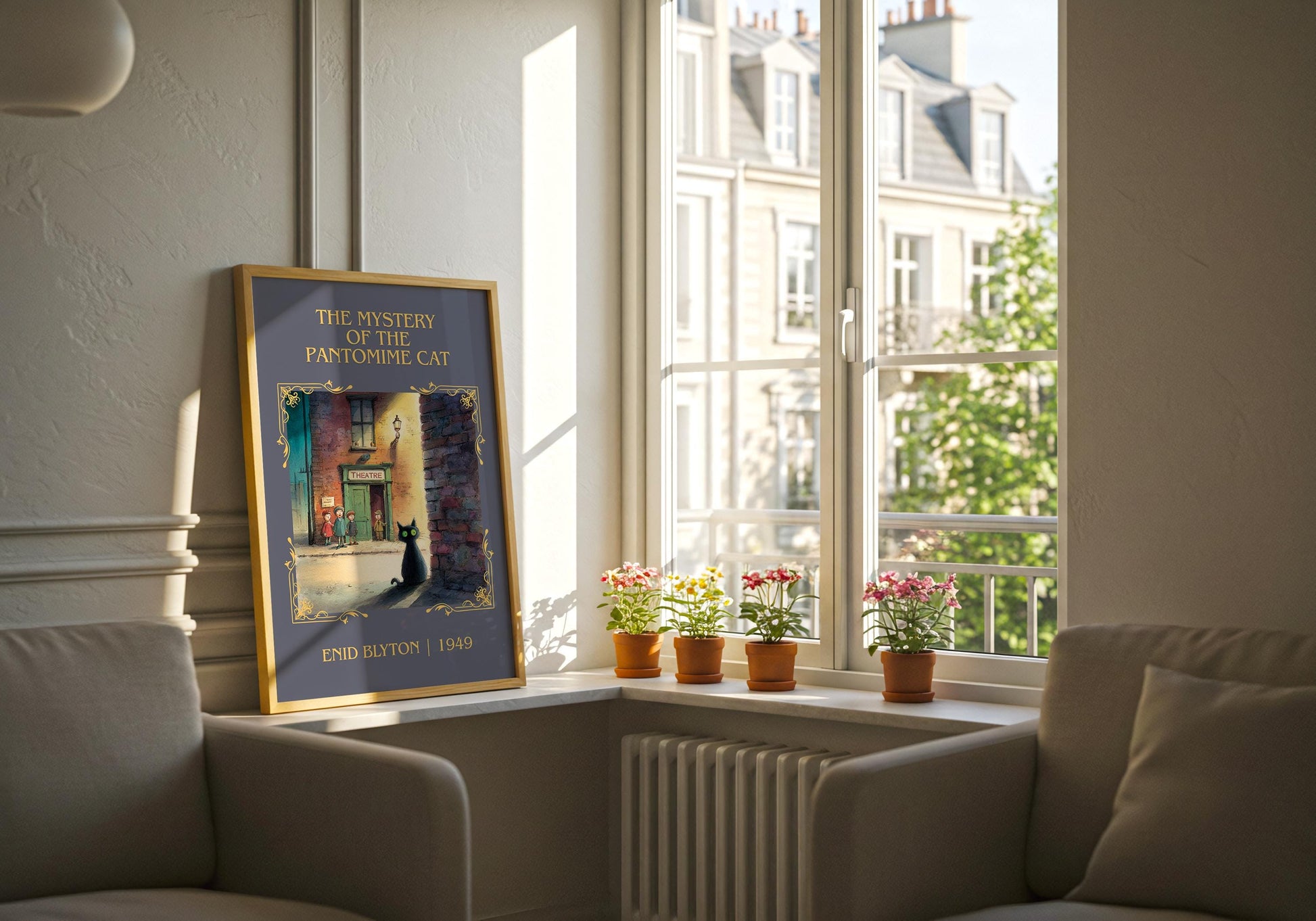 The Mystery Of The Pantomime Cat by Enid Blyton | Descriptive Book Poster | Minimalist