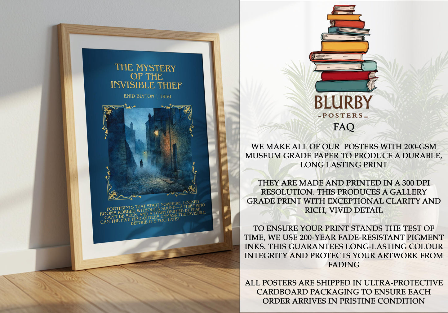 The Mystery Of The Invisible Thief by Enid Blyton | Descriptive Book Poster | Blurby