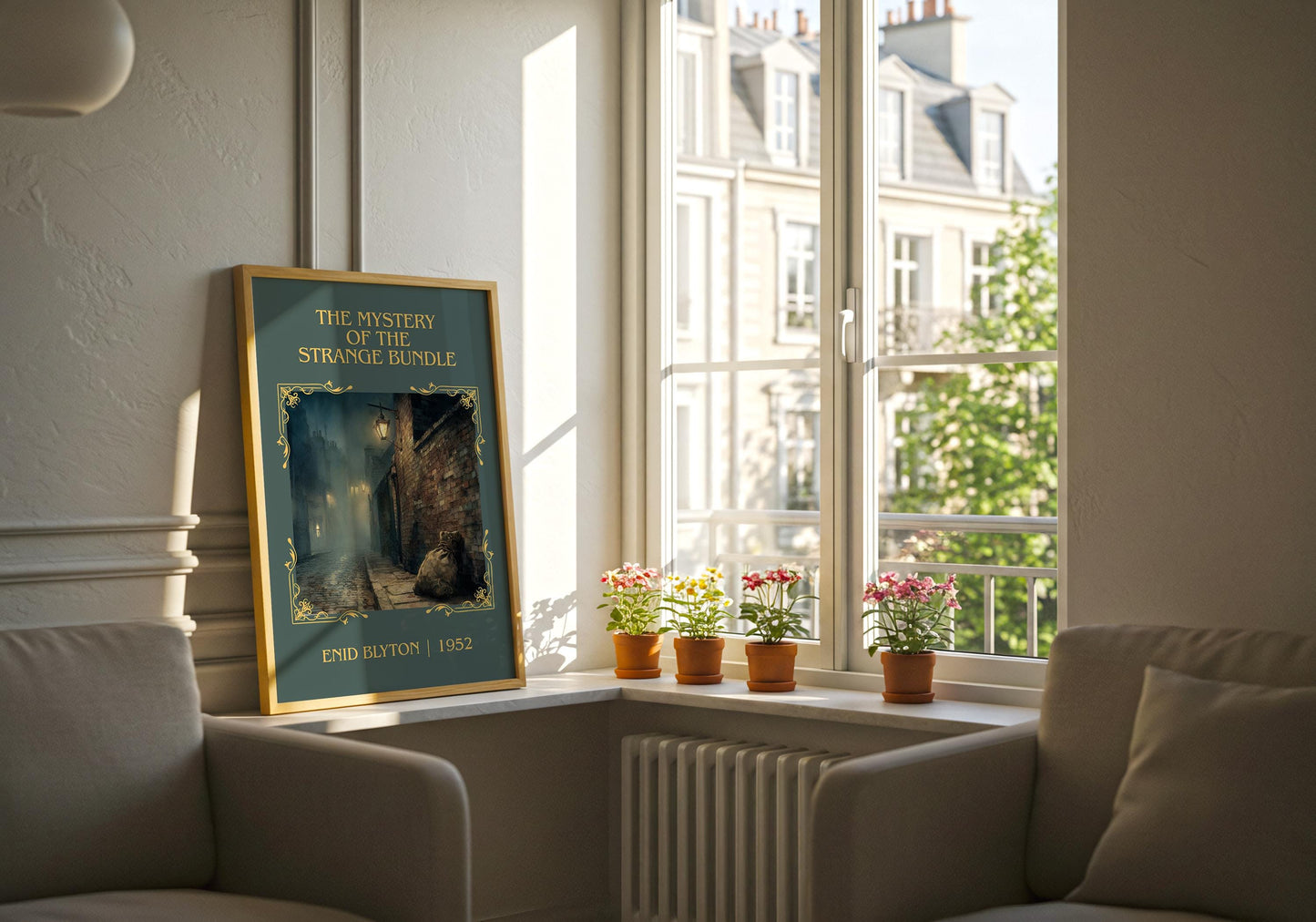 The Mystery Of The Strange Bundle by Enid Blyton | Descriptive Book Poster | Minimalist