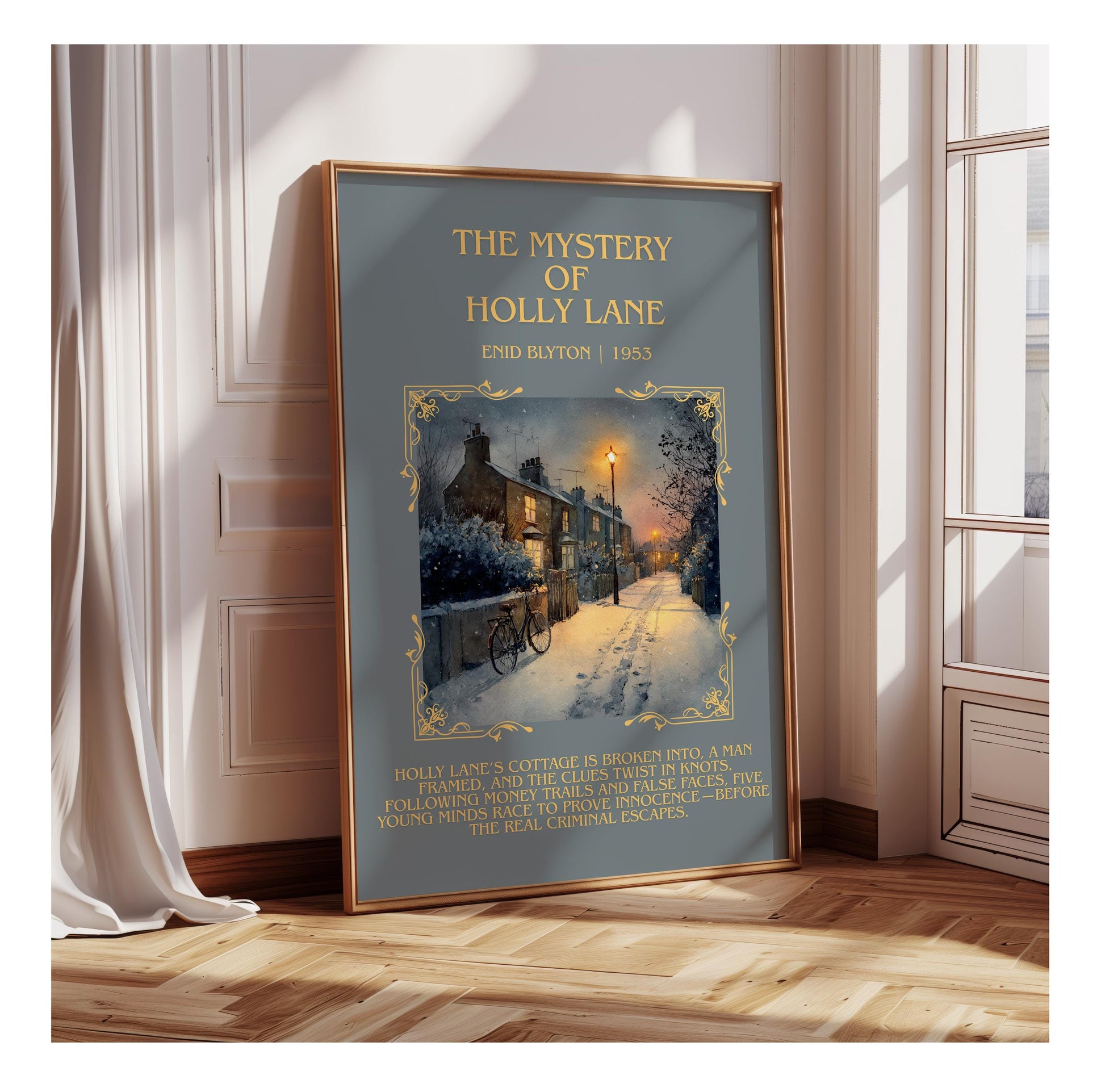 The Mystery Of Holly Lane by Enid Blyton | Descriptive Book Poster | Blurby