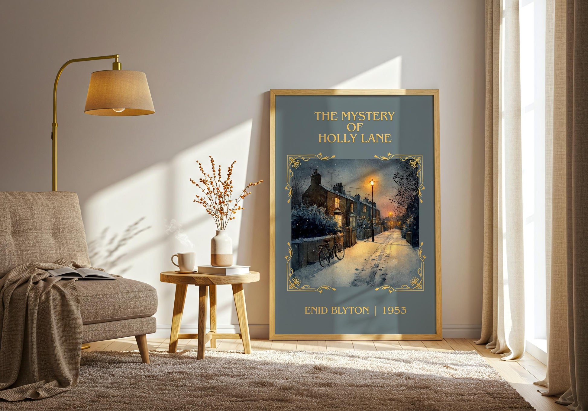 The Mystery Of Holly Lane by Enid Blyton | Descriptive Book Poster | Minimalist