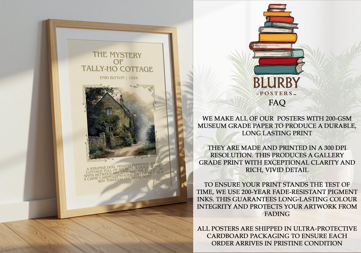 The Mystery Of Tally-Ho Cottage by Enid Blyton | Descriptive Book Poster | Blurby