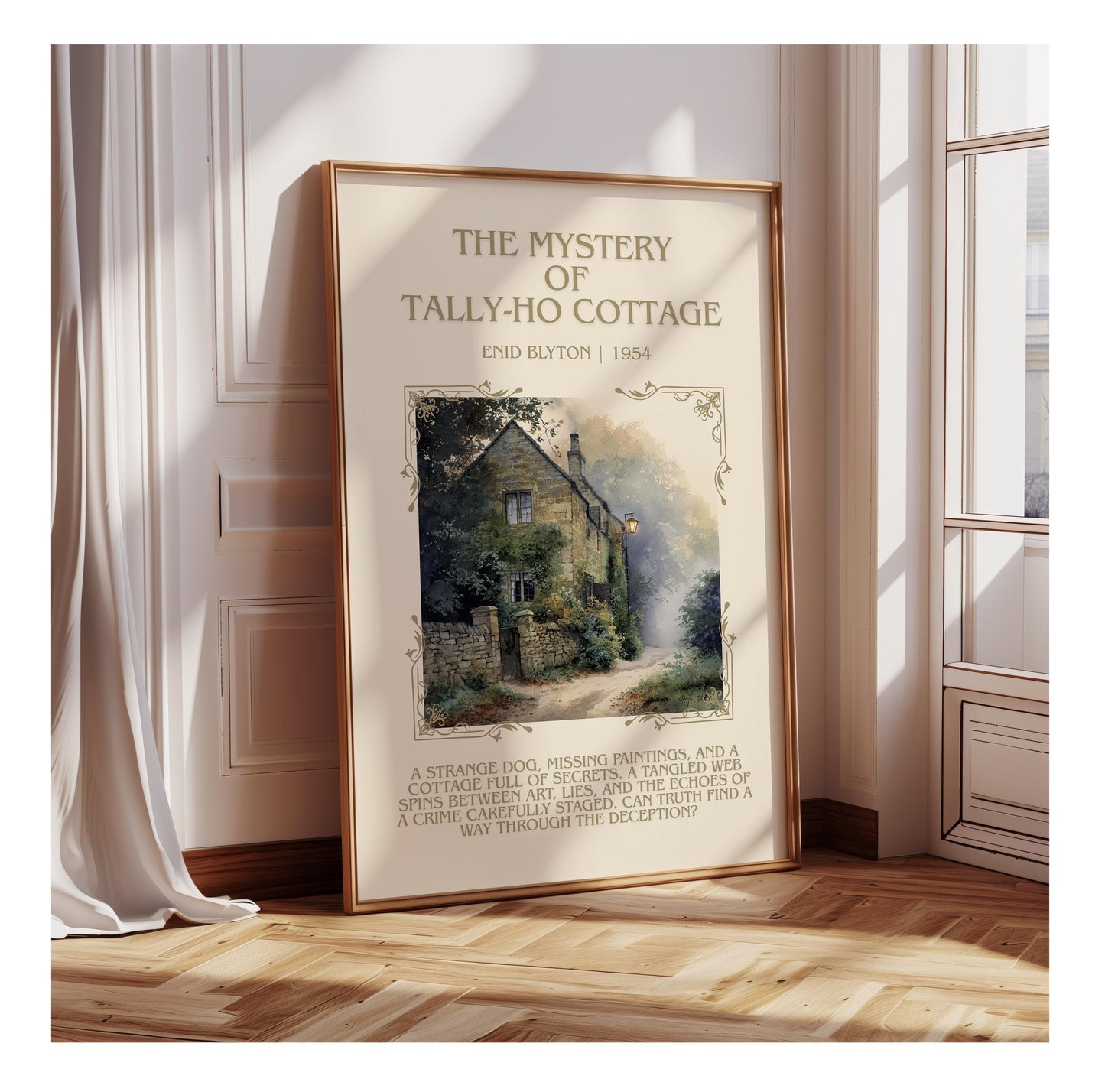 The Mystery Of Tally-Ho Cottage by Enid Blyton | Descriptive Book Poster | Blurby