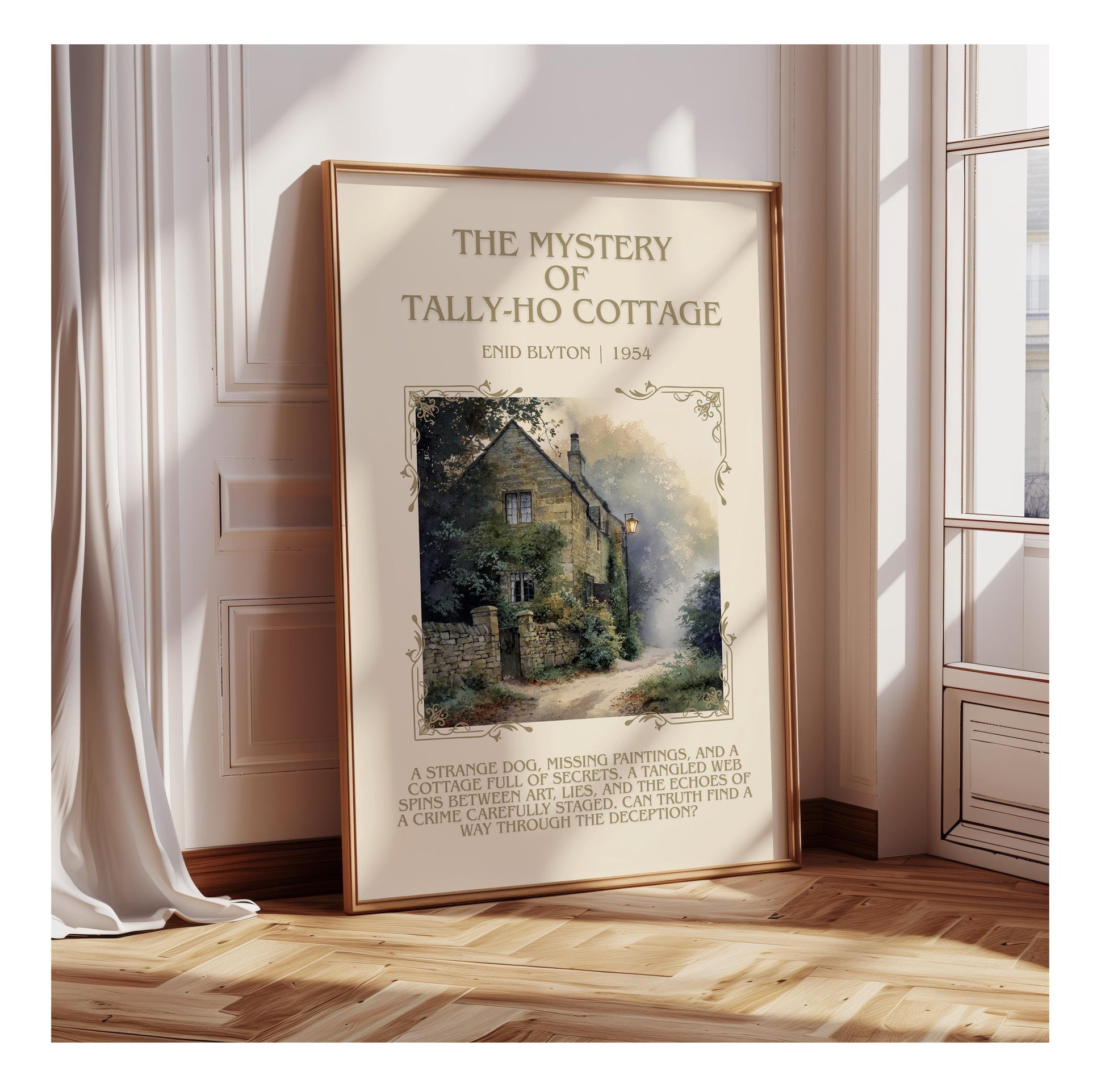 The Mystery Of Tally-Ho Cottage by Enid Blyton | Descriptive Book Poster | Blurby