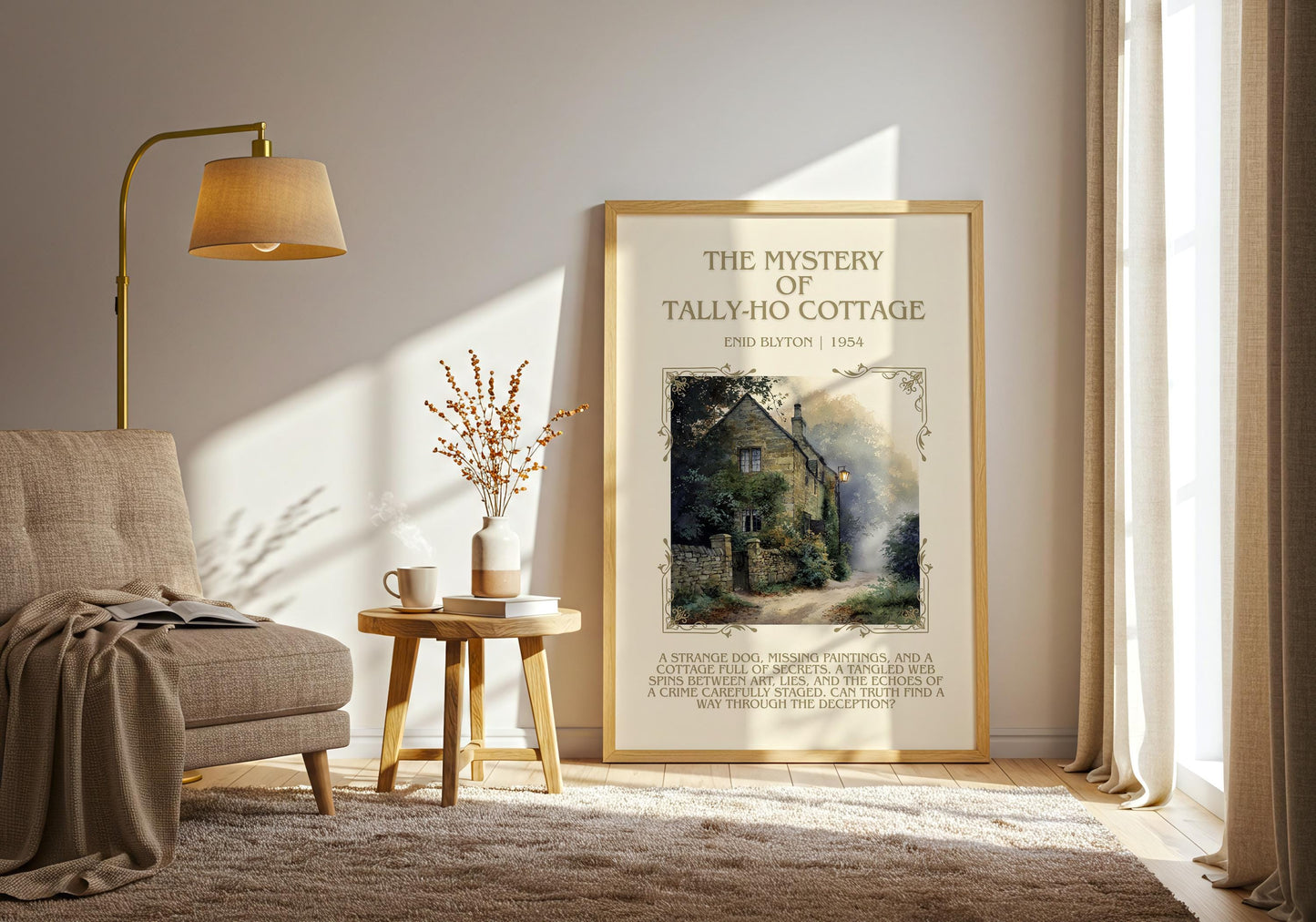 The Mystery Of Tally-Ho Cottage by Enid Blyton | Descriptive Book Poster | Blurby