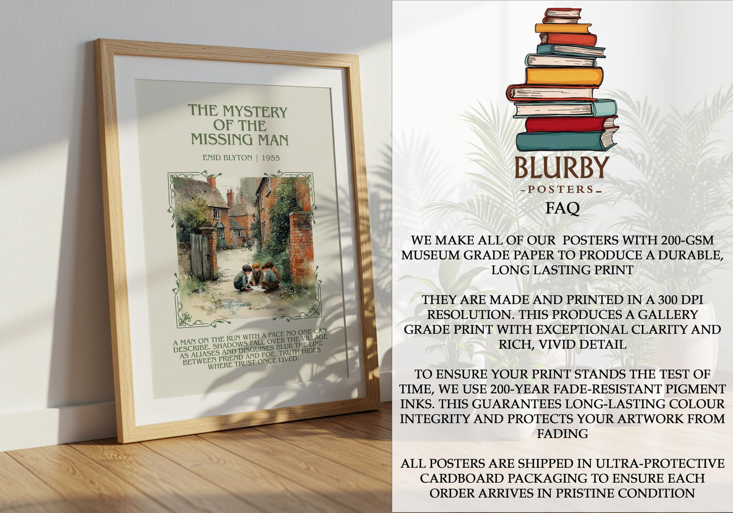 The Mystery Of The Missing Man by Enid Blyton | Descriptive Book Poster | Blurby