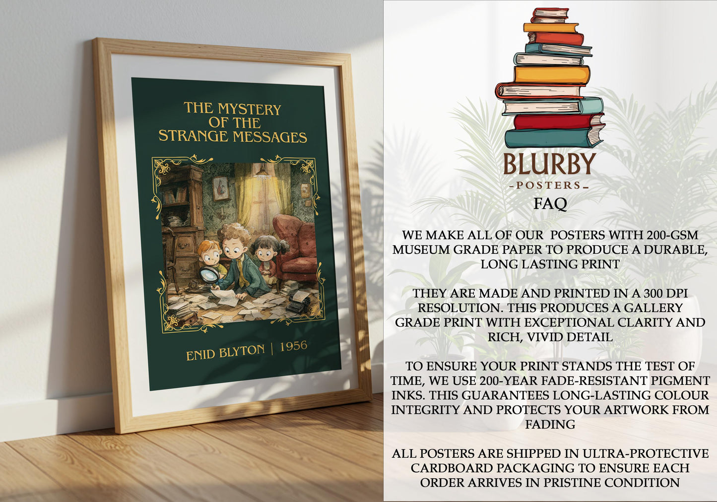 The Mystery Of The Strange Messages by Enid Blyton | Descriptive Book Poster | Minimalist