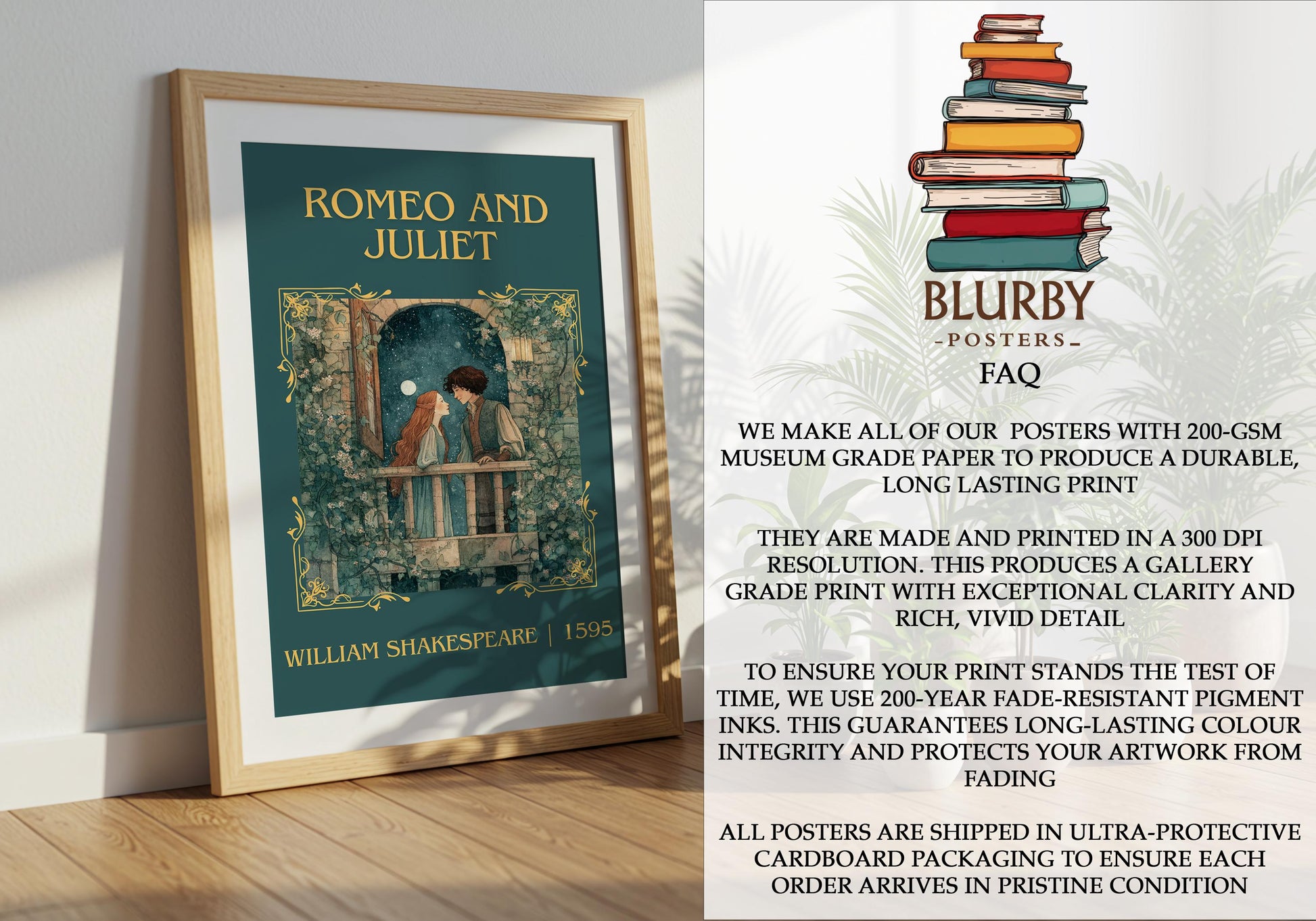 Romeo And Juliet by William Shakespeare | Descriptive Book Poster | Minimalist