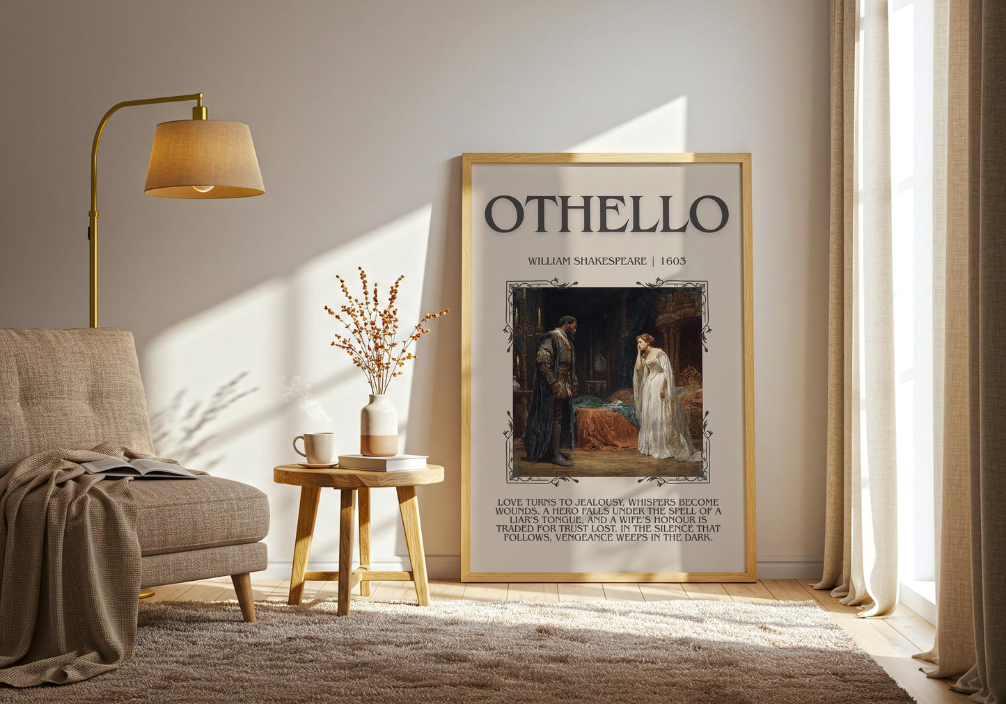 Othello by William Shakespeare | Descriptive Book Poster | Blurby