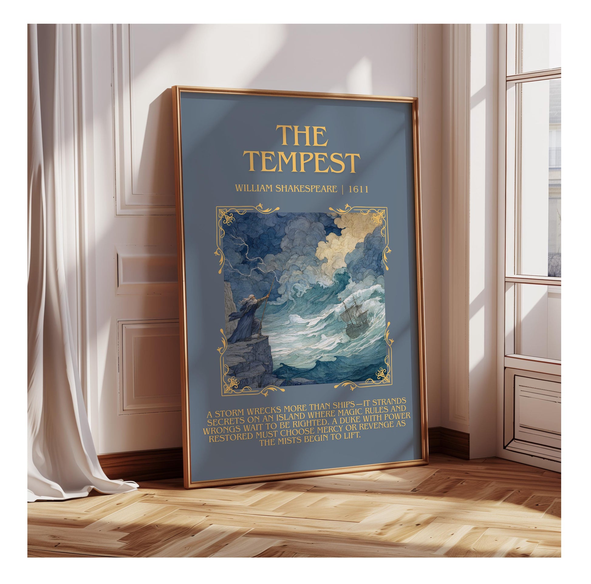 The Tempest by William Shakespeare | Descriptive Book Poster | Blurby