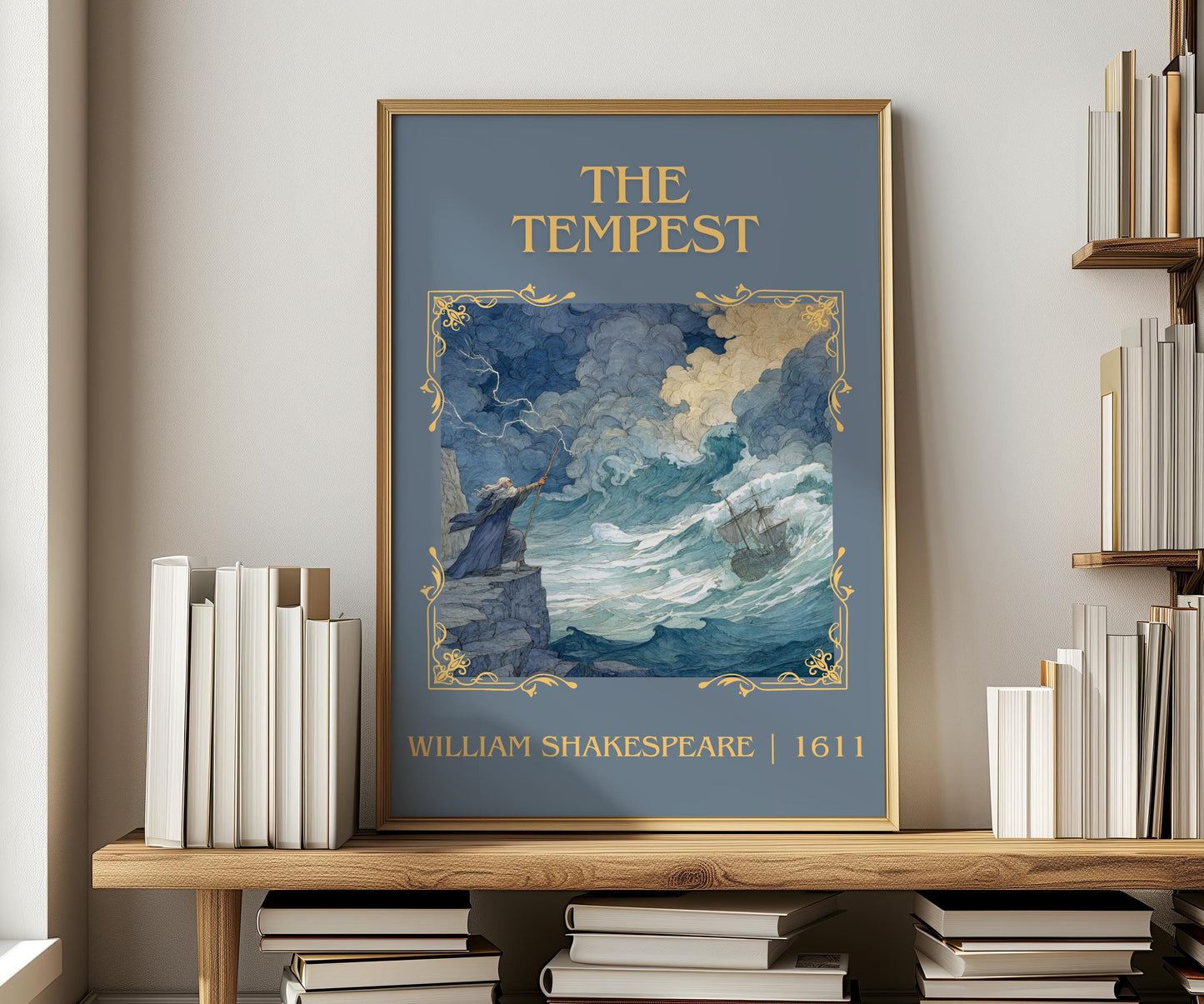 The Tempest by William Shakespeare | Descriptive Book Poster | Minimalist