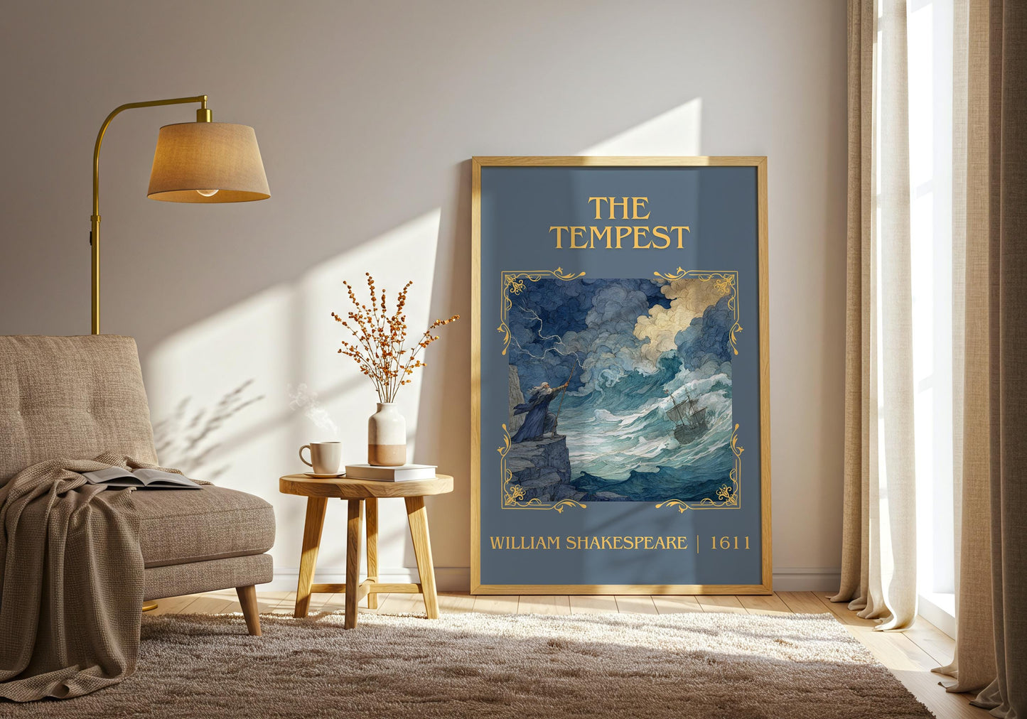 The Tempest by William Shakespeare | Descriptive Book Poster | Minimalist