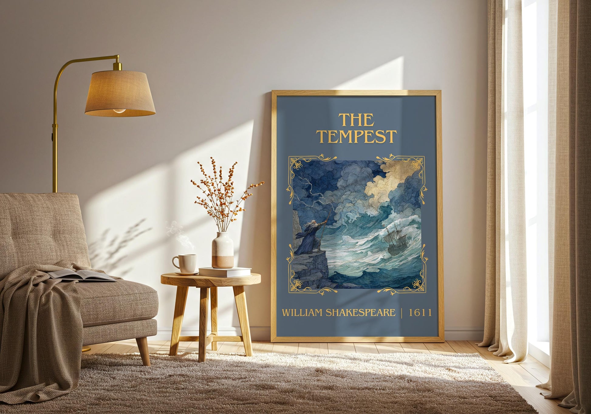 The Tempest by William Shakespeare | Descriptive Book Poster | Minimalist