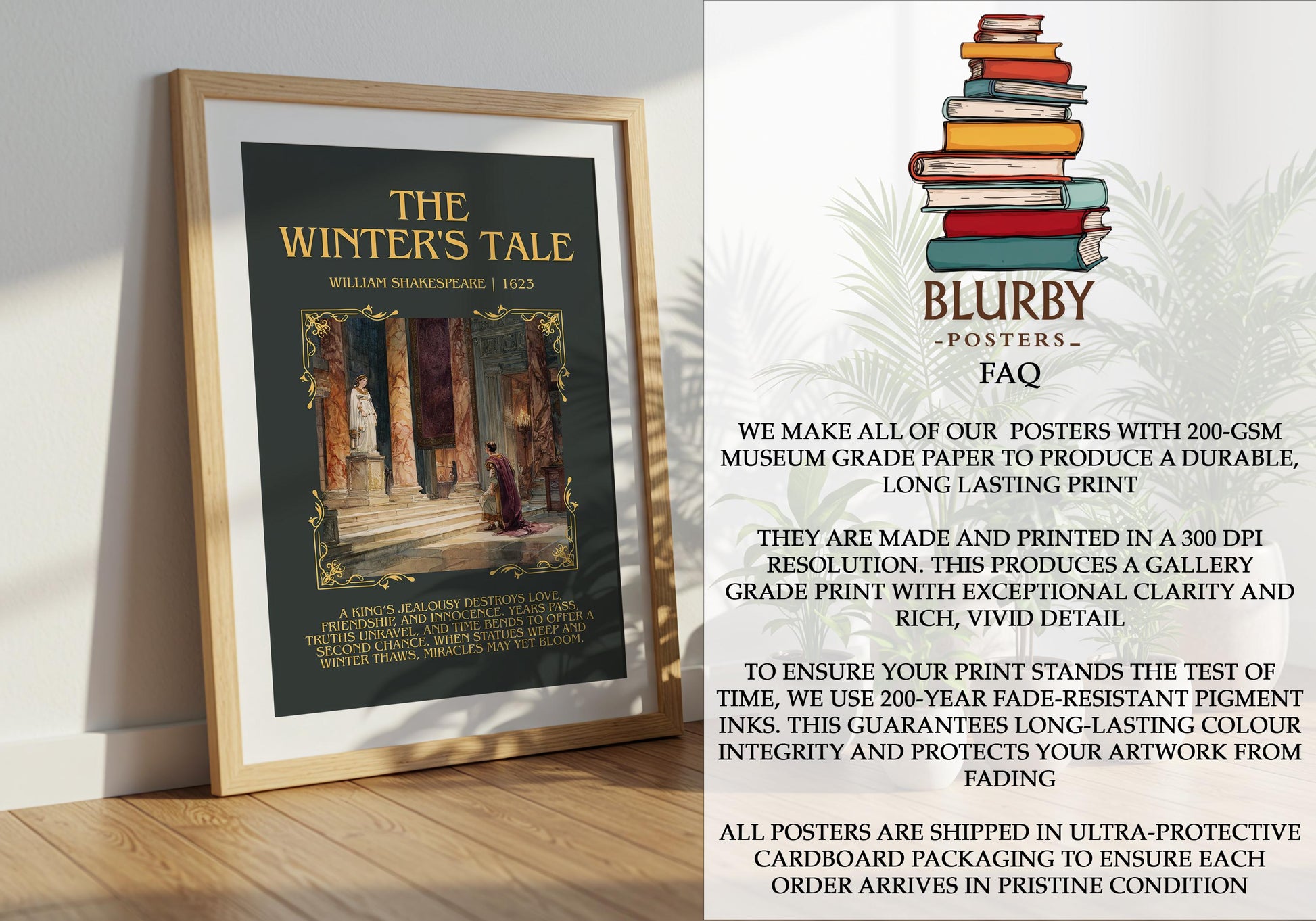 The Winter's Tale by William Shakespeare | Descriptive Book Poster | Blurby