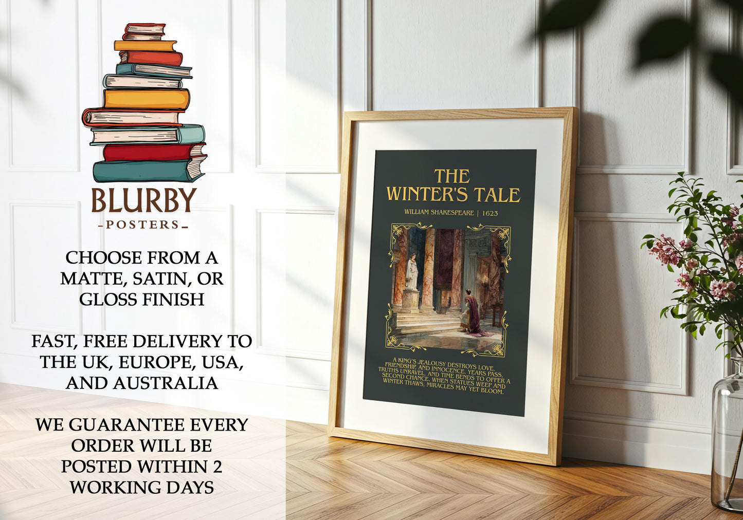The Winter's Tale by William Shakespeare | Descriptive Book Poster | Blurby