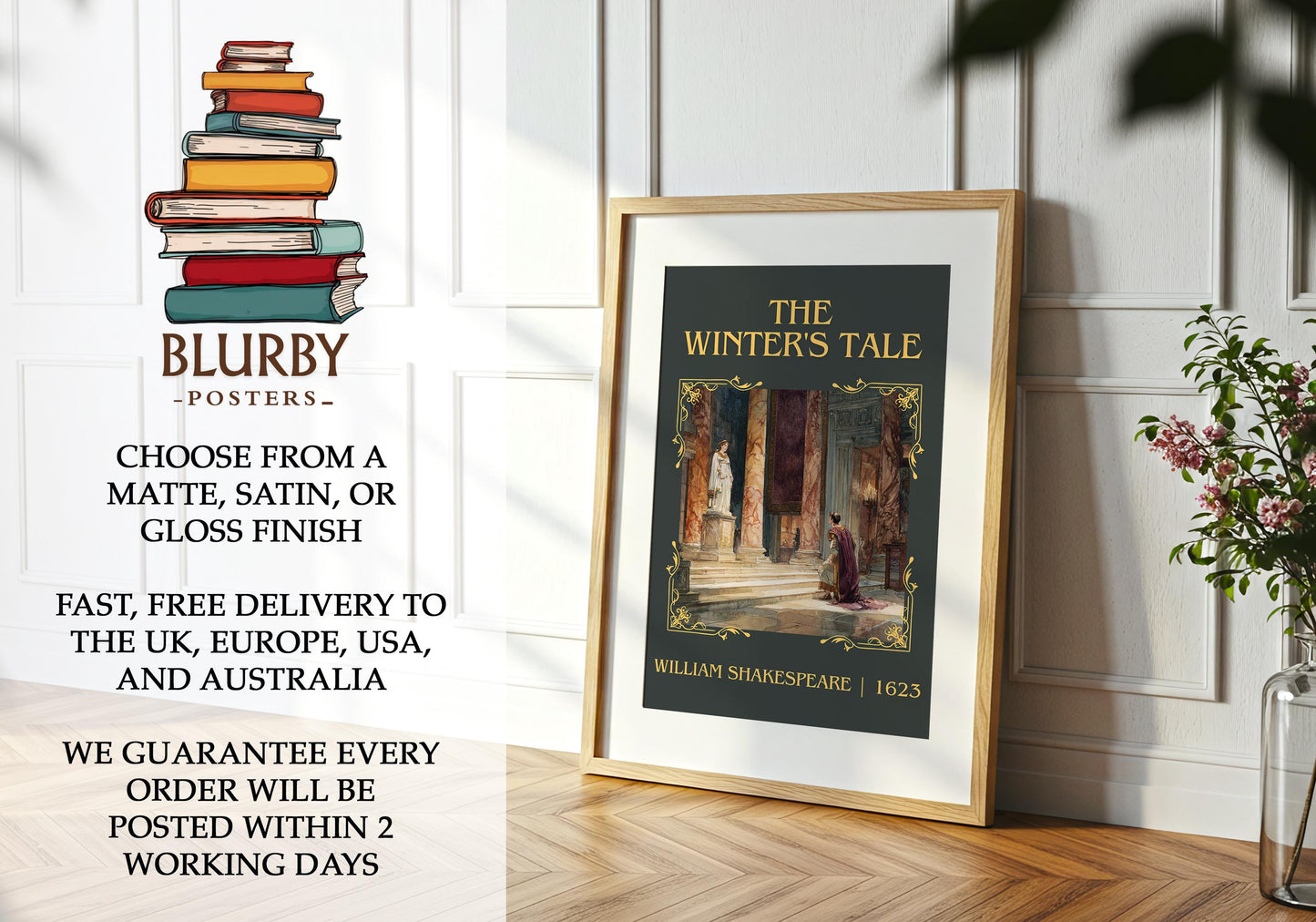 The Winter's Tale book poster packaging – museum-quality print rolled in protective tube