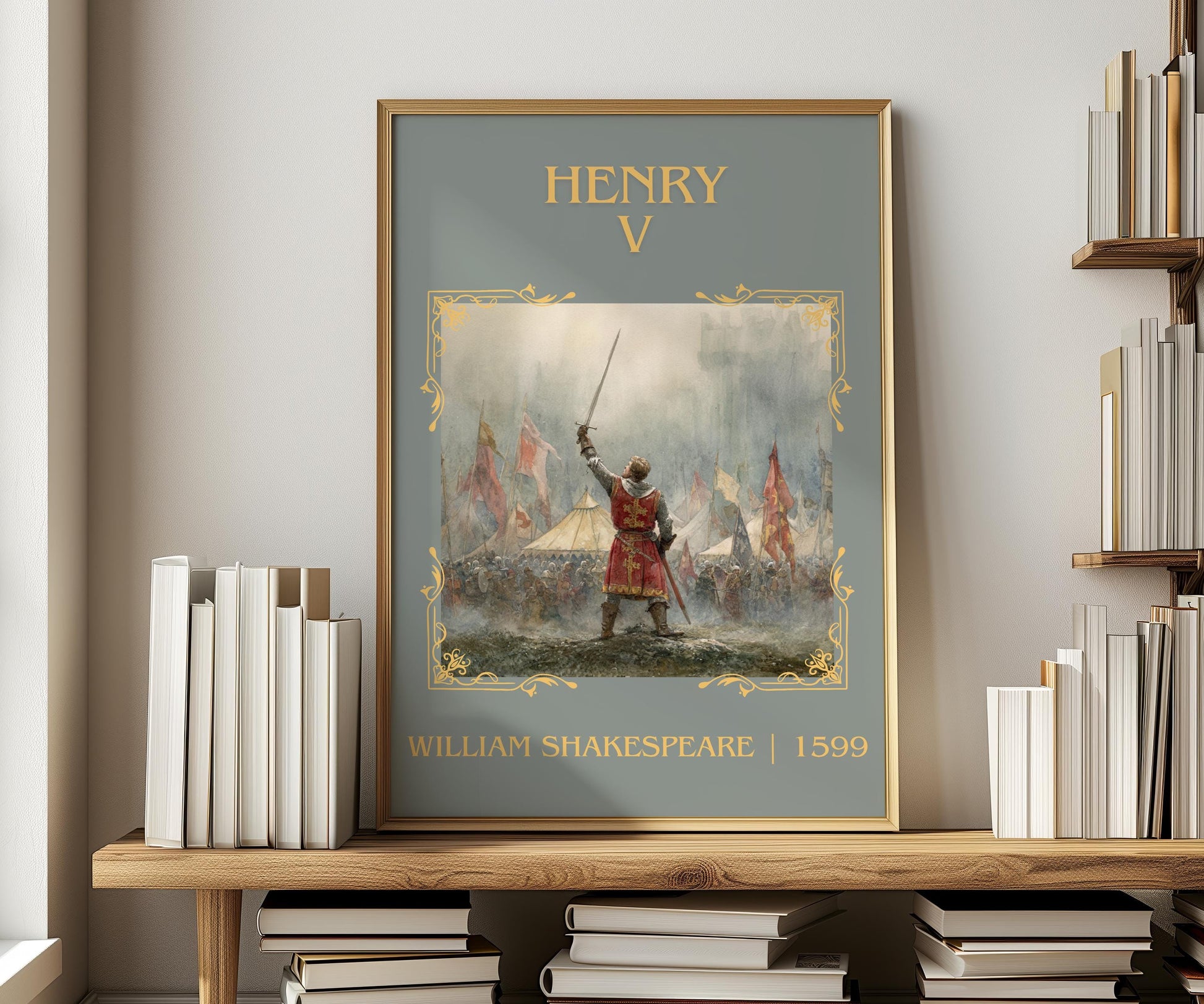 Henry V by William Shakespeare | Descriptive Book Poster | Minimalist