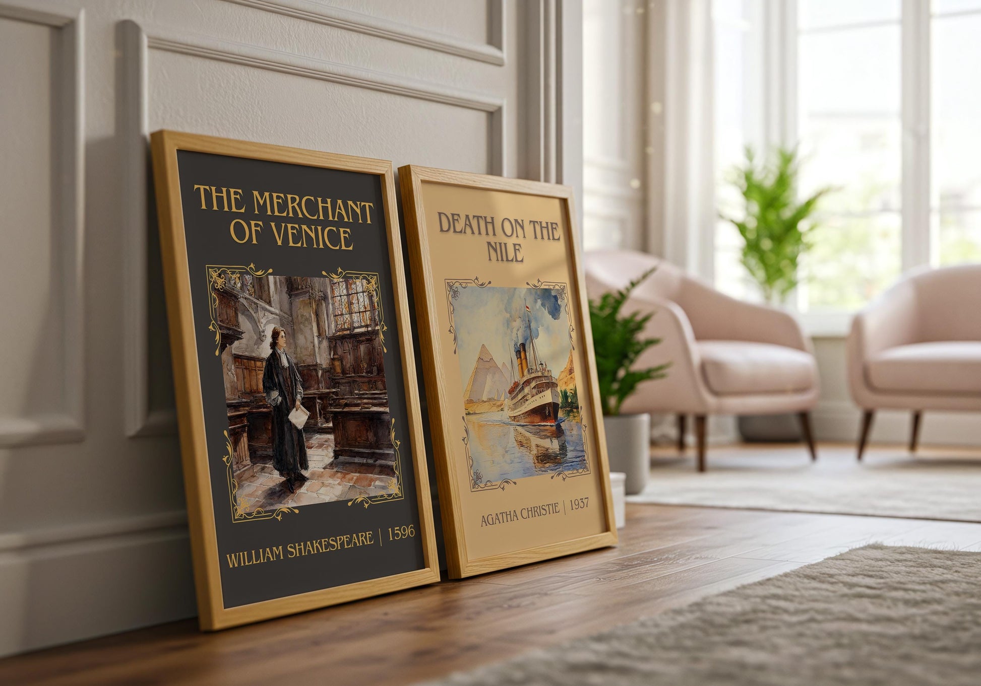 The Merchant Of Venice by William Shakespeare | Descriptive Book Poster | Minimalist