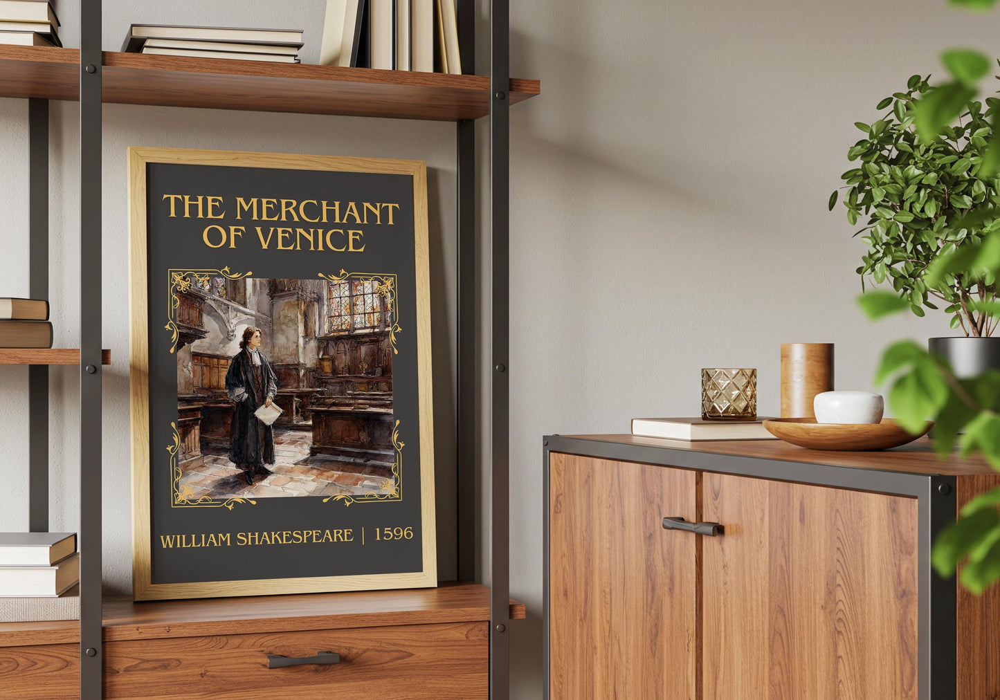 The Merchant Of Venice by William Shakespeare | Descriptive Book Poster | Minimalist