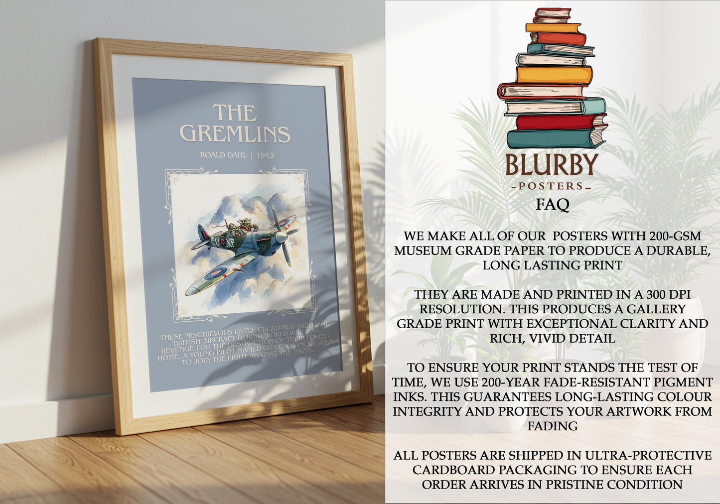 The Gremlins by Roald Dahl | Descriptive Book Poster | Blurby