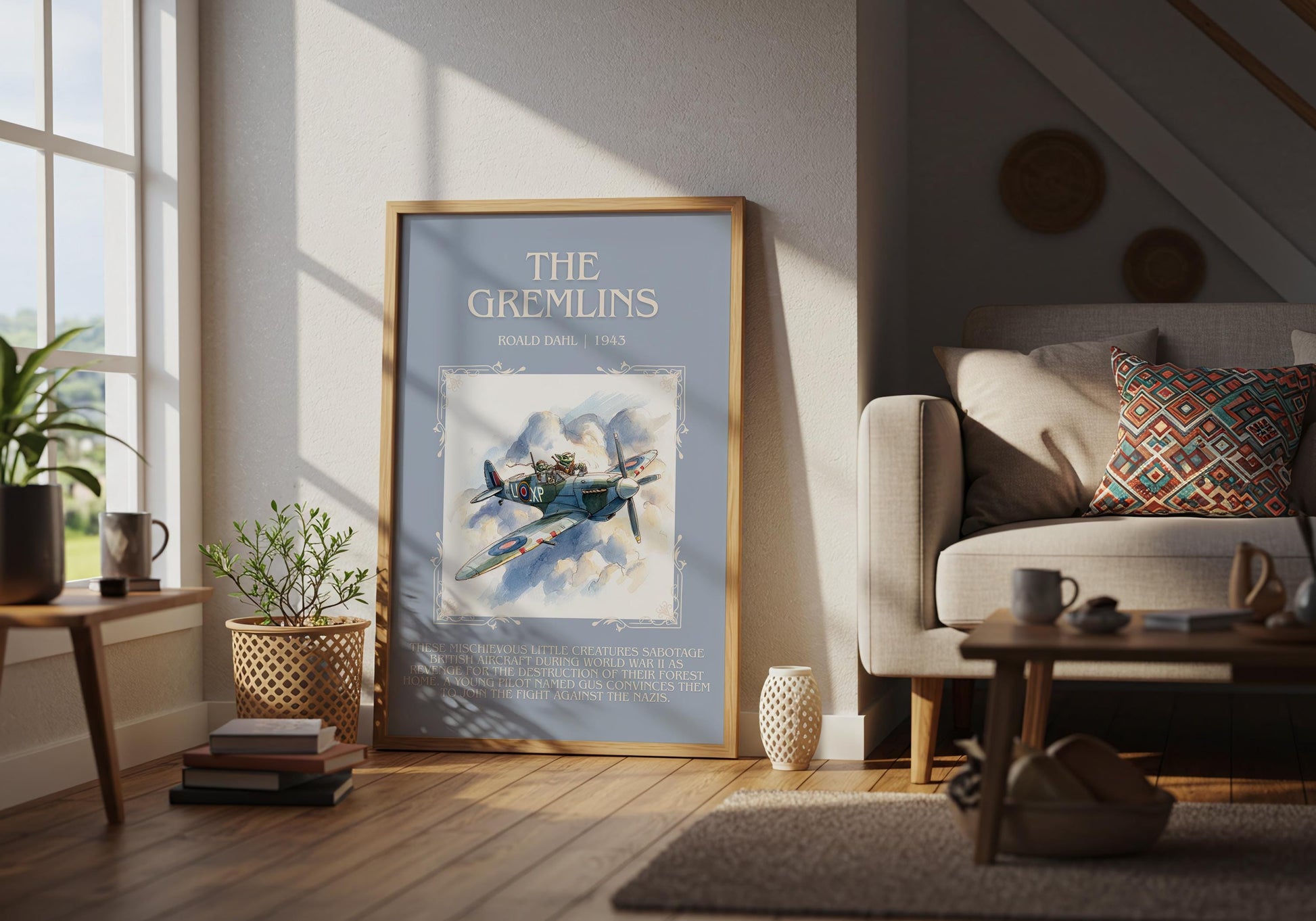 The Gremlins by Roald Dahl | Descriptive Book Poster | Blurby