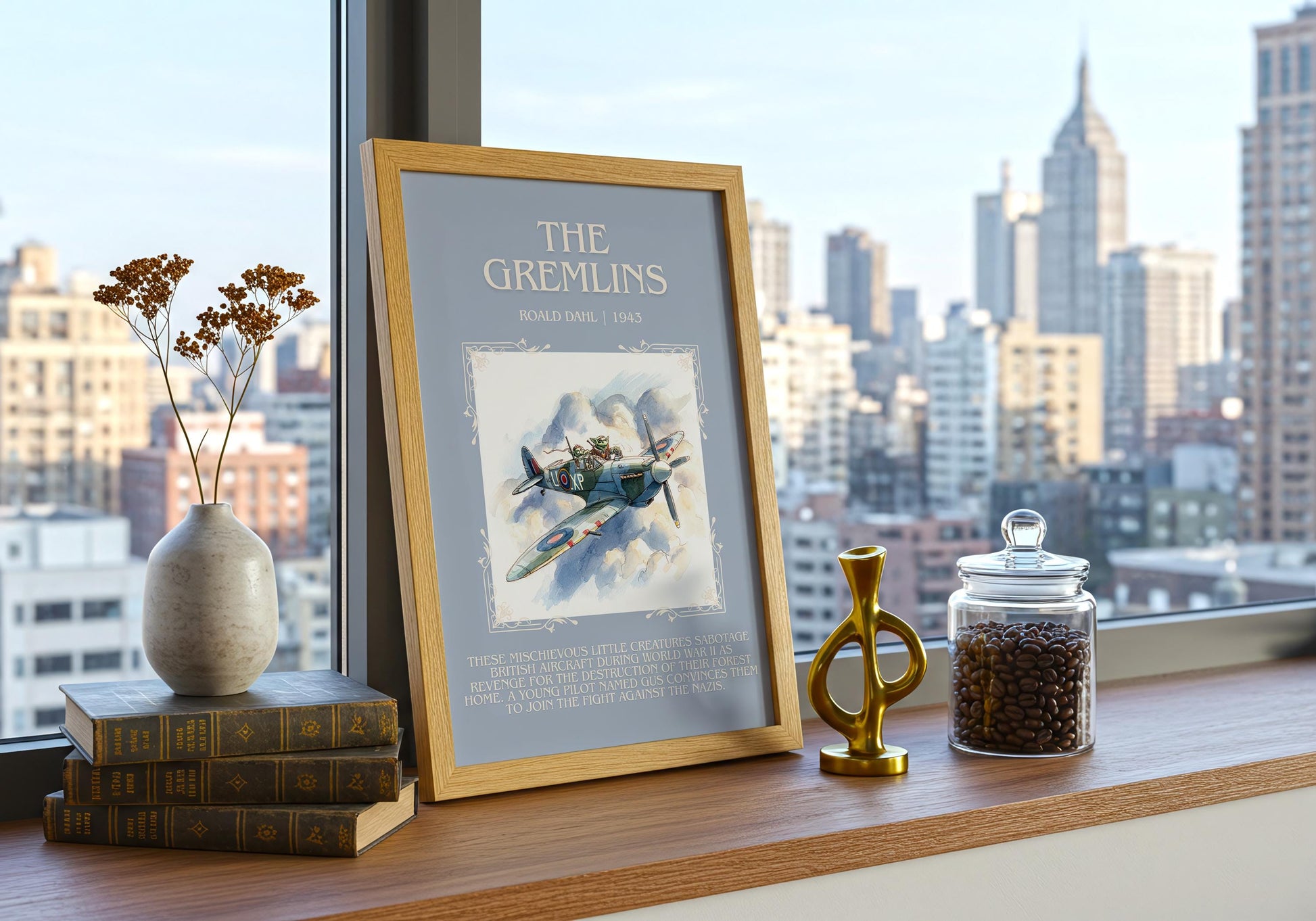 The Gremlins by Roald Dahl | Descriptive Book Poster | Blurby