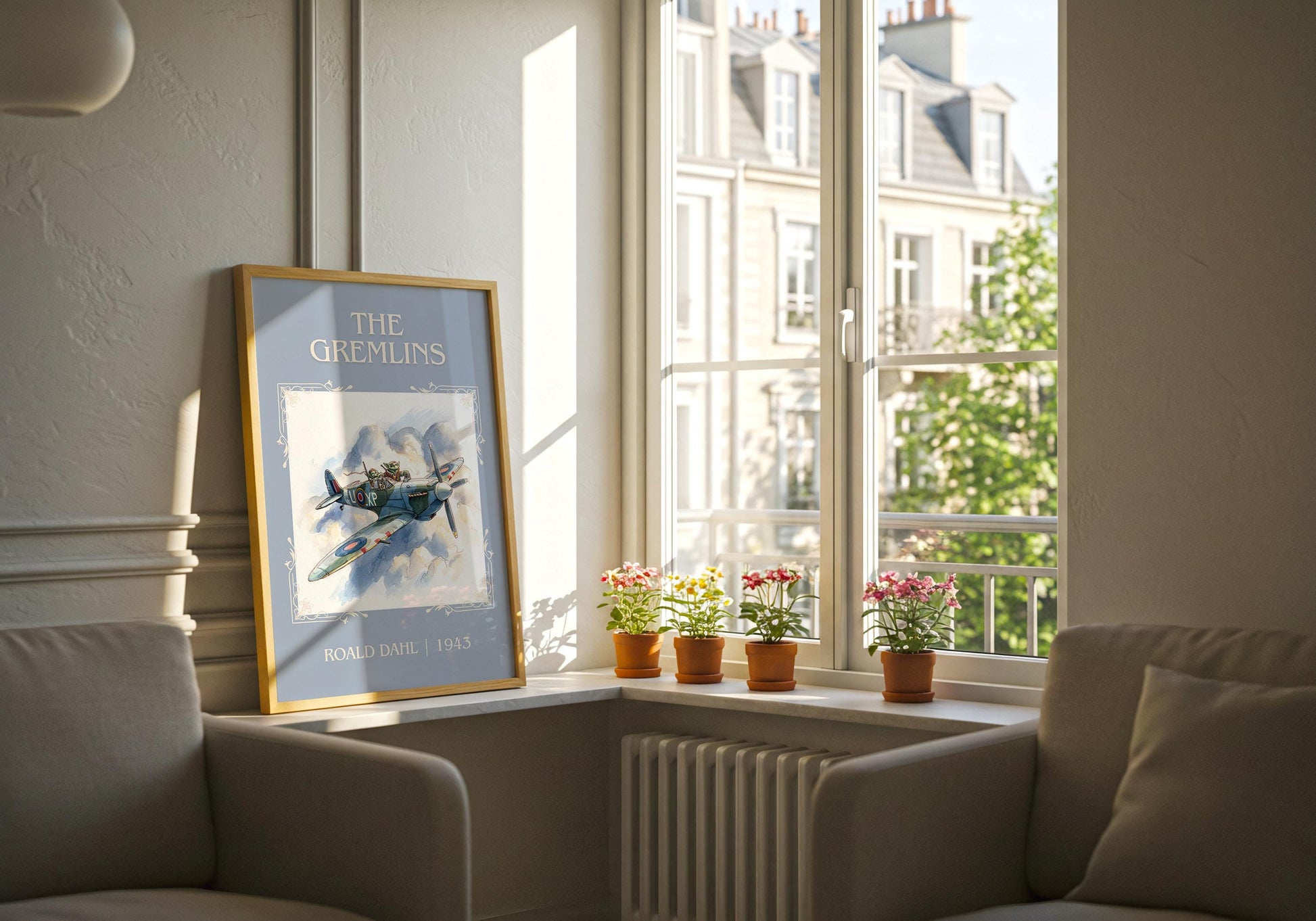 The Gremlins by Roald Dahl | Descriptive Book Poster | Minimalist