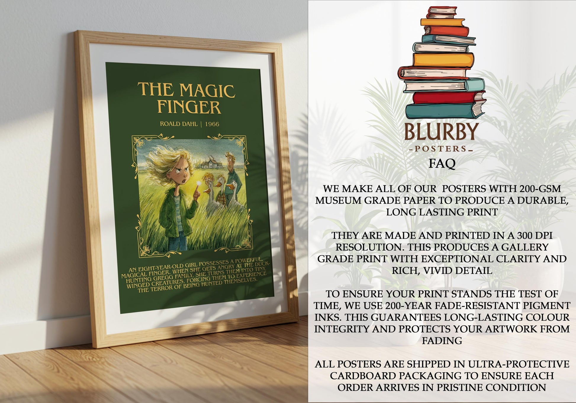 The Magic Finger by Roald Dahl | Descriptive Book Poster | Blurby