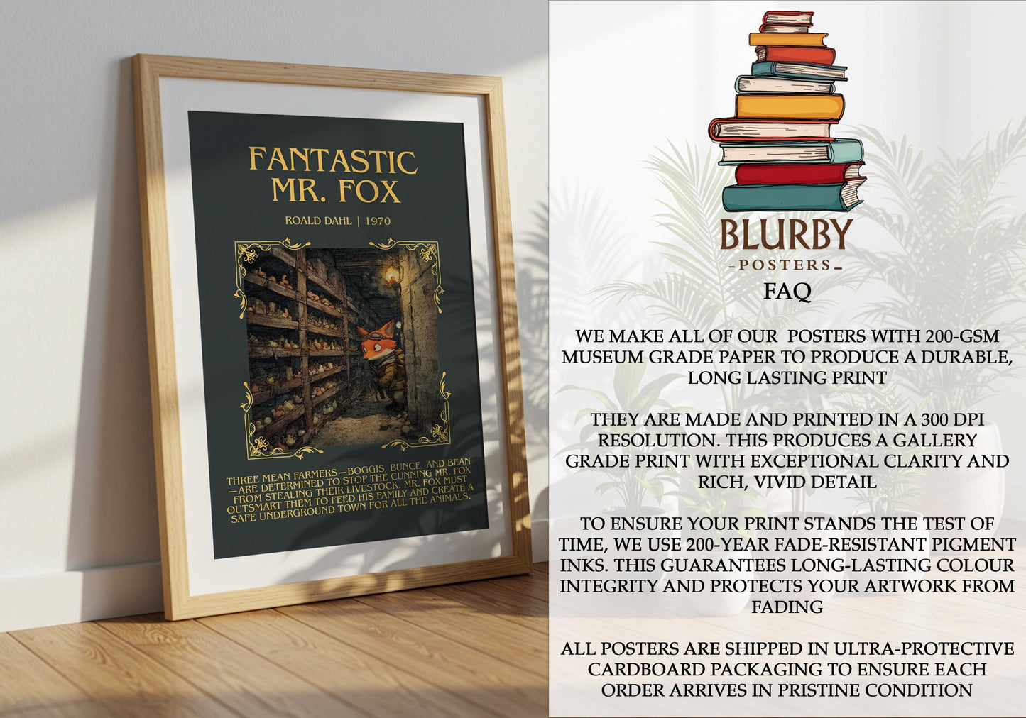 Fantastic Mr Fox by Roald Dahl | Descriptive Book Poster | Blurby