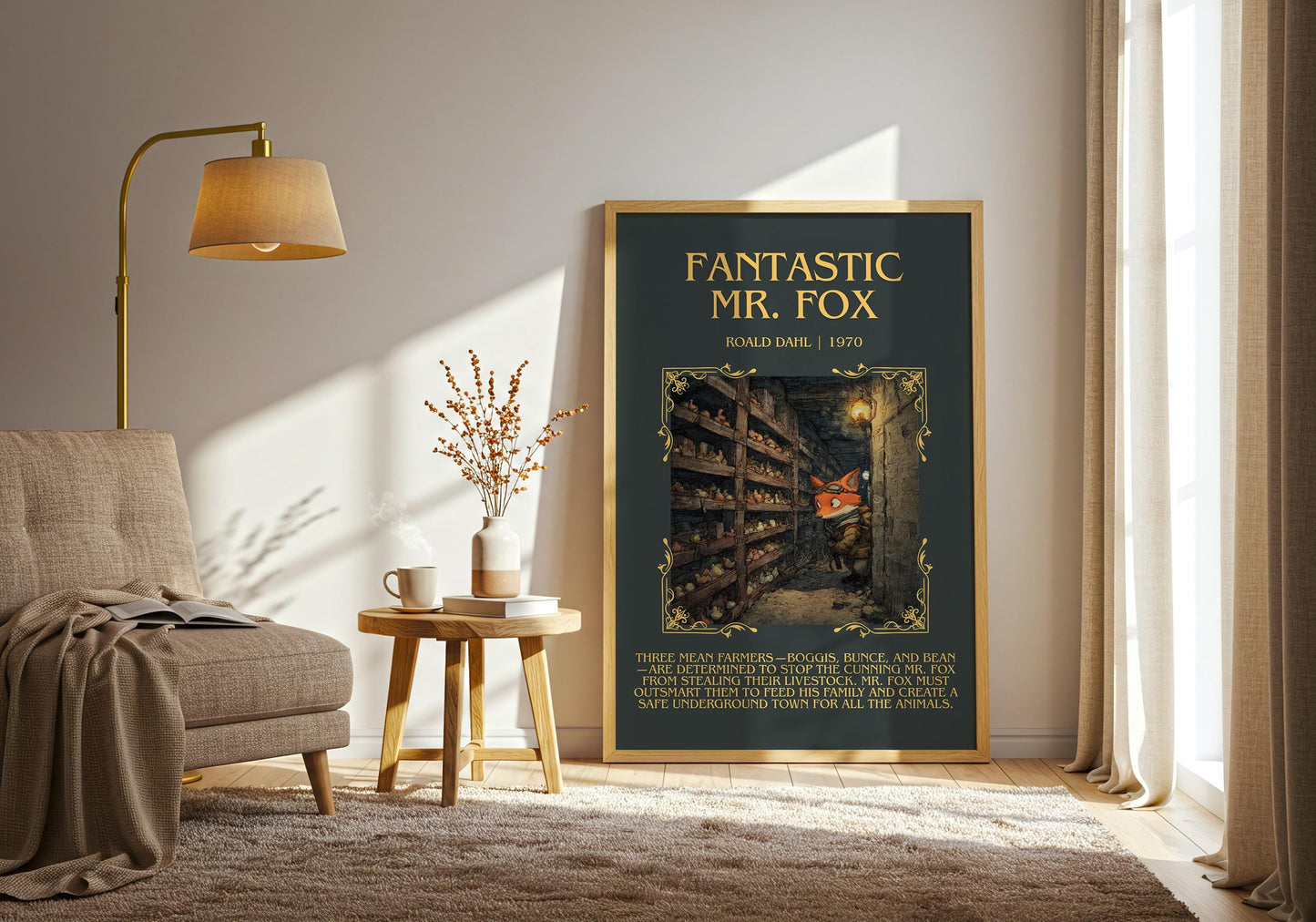 Fantastic Mr Fox by Roald Dahl | Descriptive Book Poster | Blurby