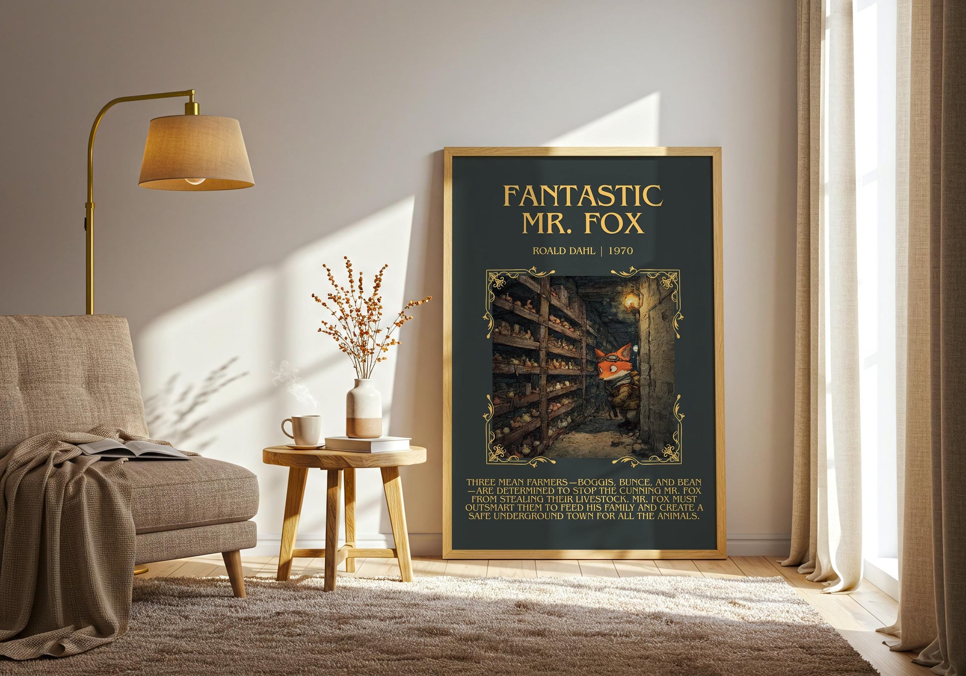 Fantastic Mr Fox by Roald Dahl | Descriptive Book Poster | Blurby