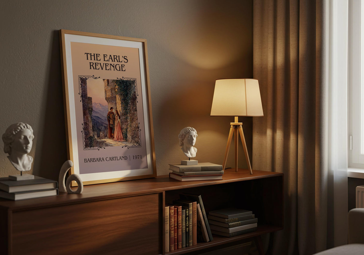 The Earl's Revenge by Barbara Cartland | Descriptive Book Poster | Minimalist