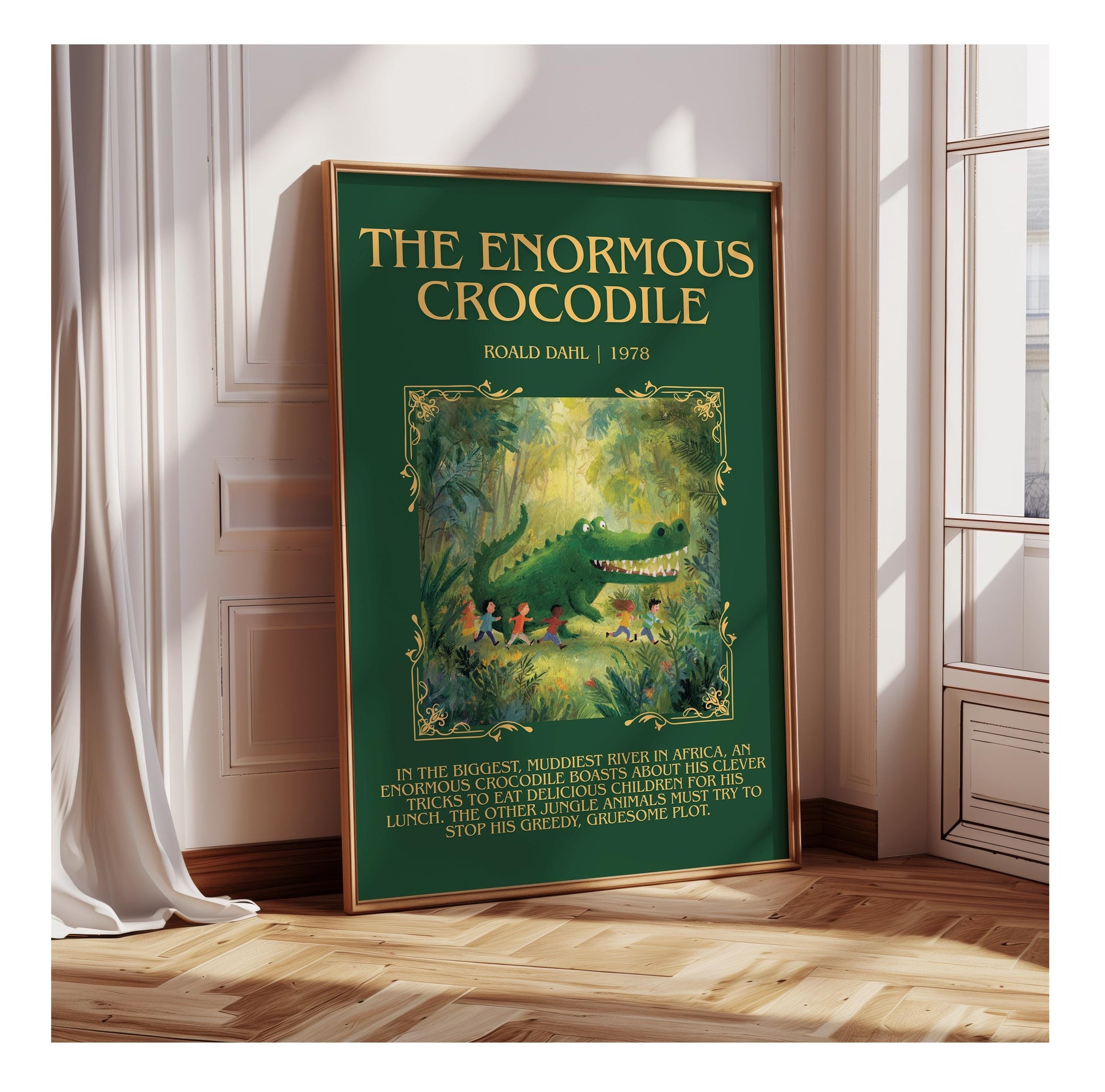 The Enormous Crocodile by Roald Dahl | Descriptive Book Poster | Blurby