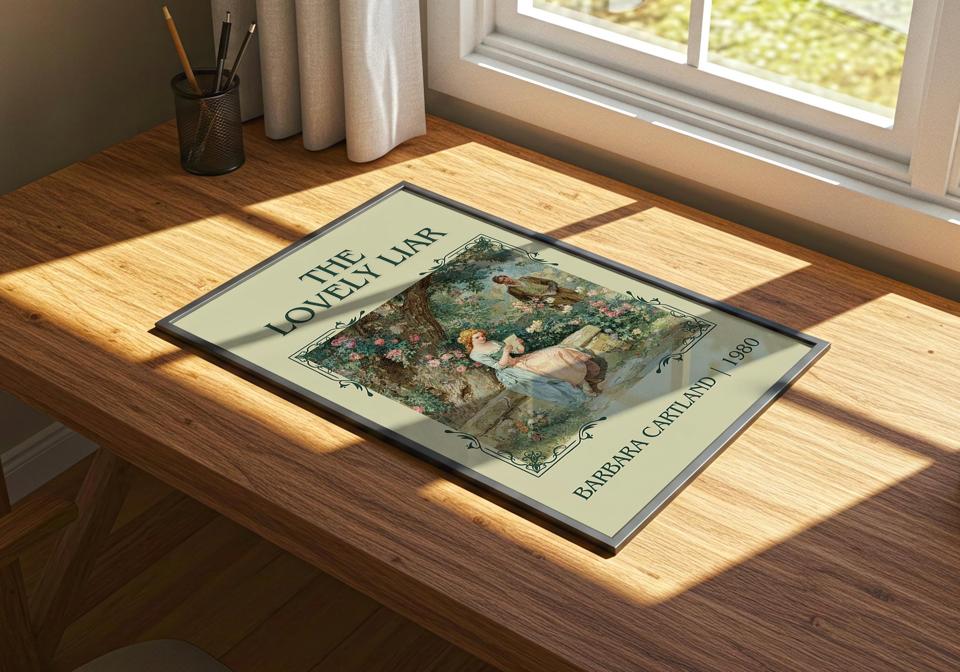 The Lovely Liar by Barbara Cartland | Descriptive Book Poster | Minimalist