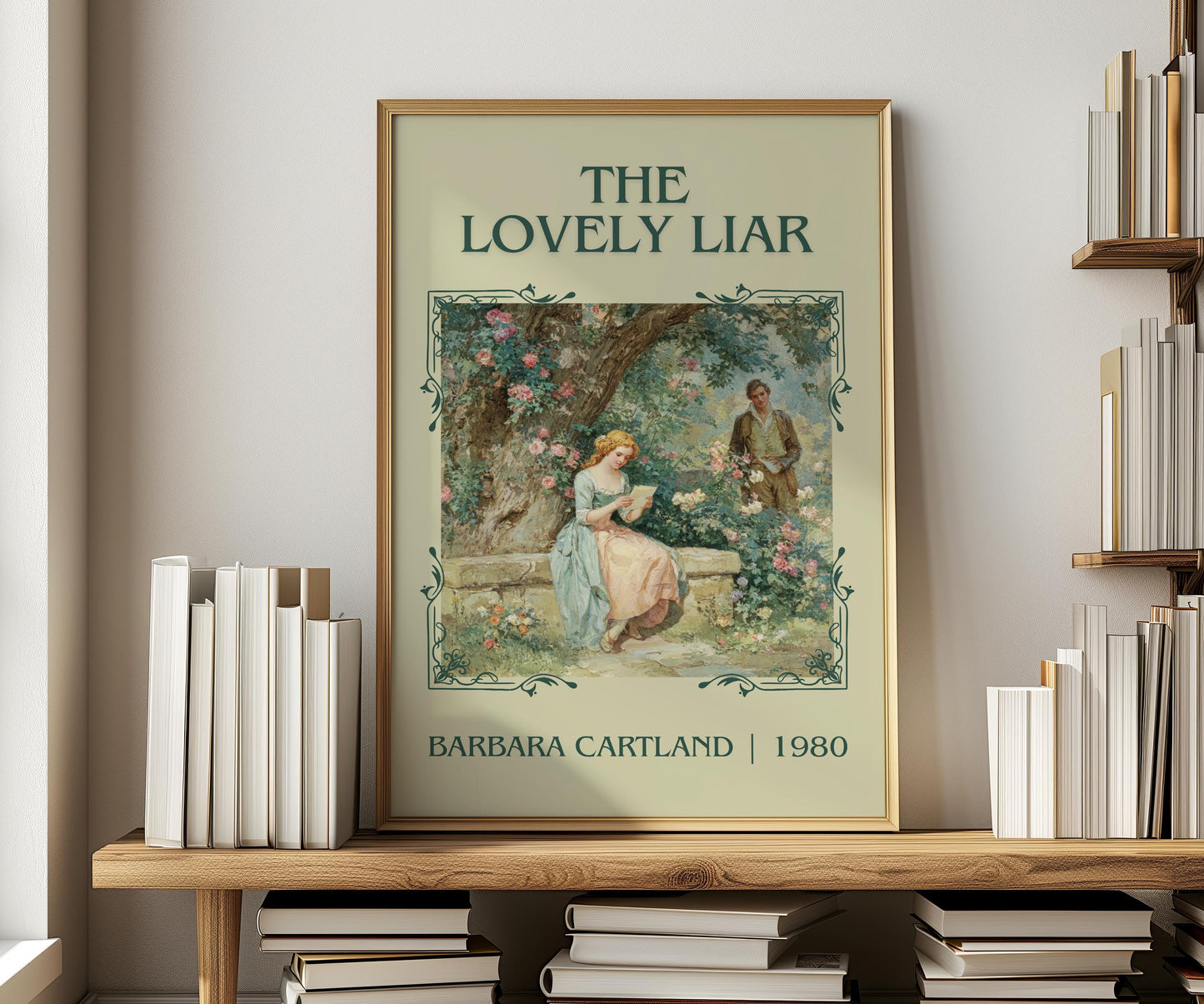 The Lovely Liar by Barbara Cartland | Descriptive Book Poster | Minimalist