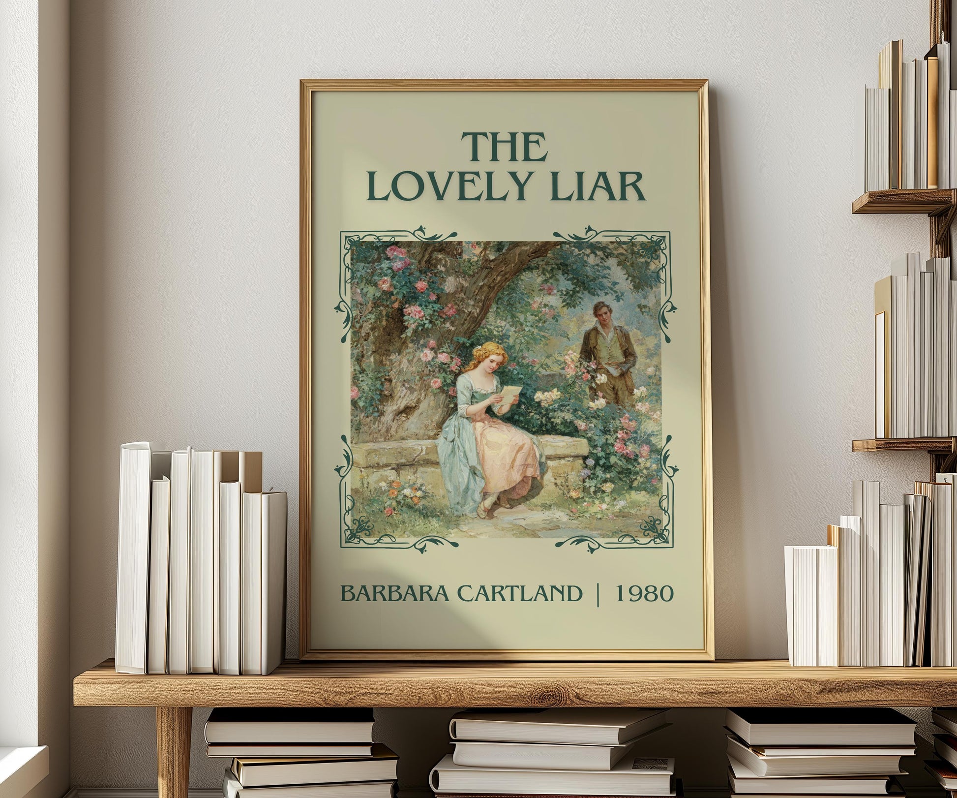 The Lovely Liar by Barbara Cartland | Descriptive Book Poster | Minimalist