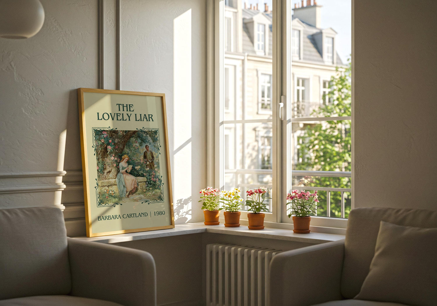 The Lovely Liar by Barbara Cartland | Descriptive Book Poster | Minimalist