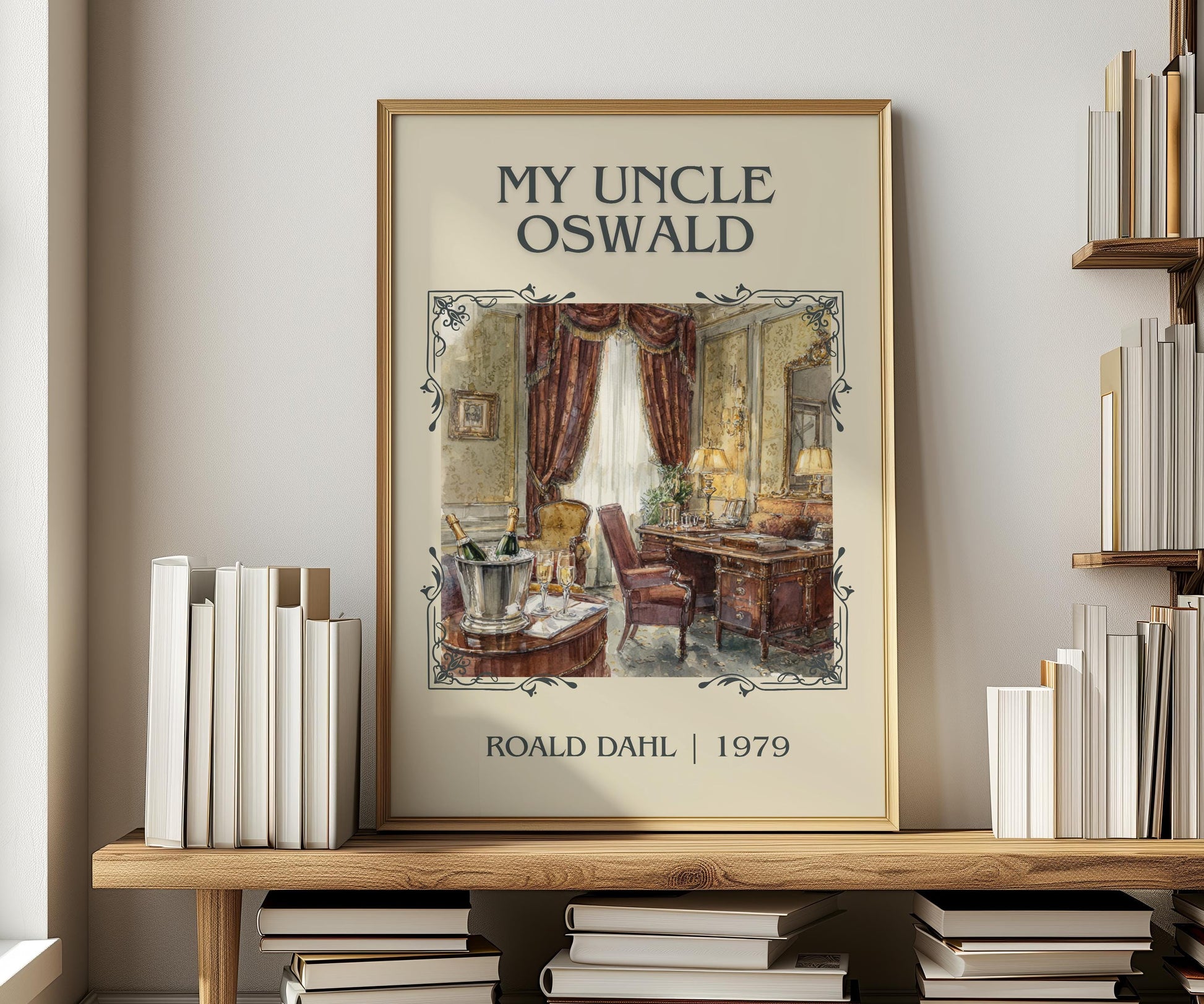 My Uncle Oswald by Roald Dahl | Descriptive Book Poster | Minimalist