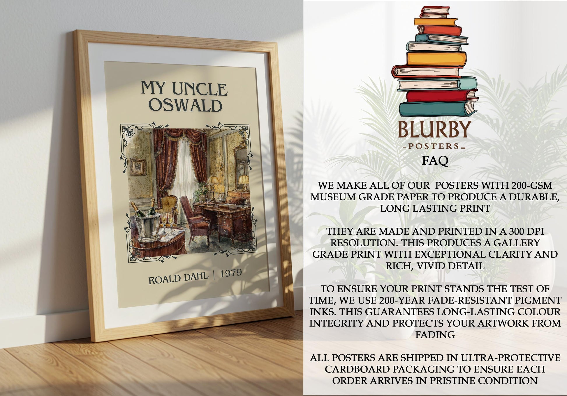 My Uncle Oswald by Roald Dahl | Descriptive Book Poster | Minimalist