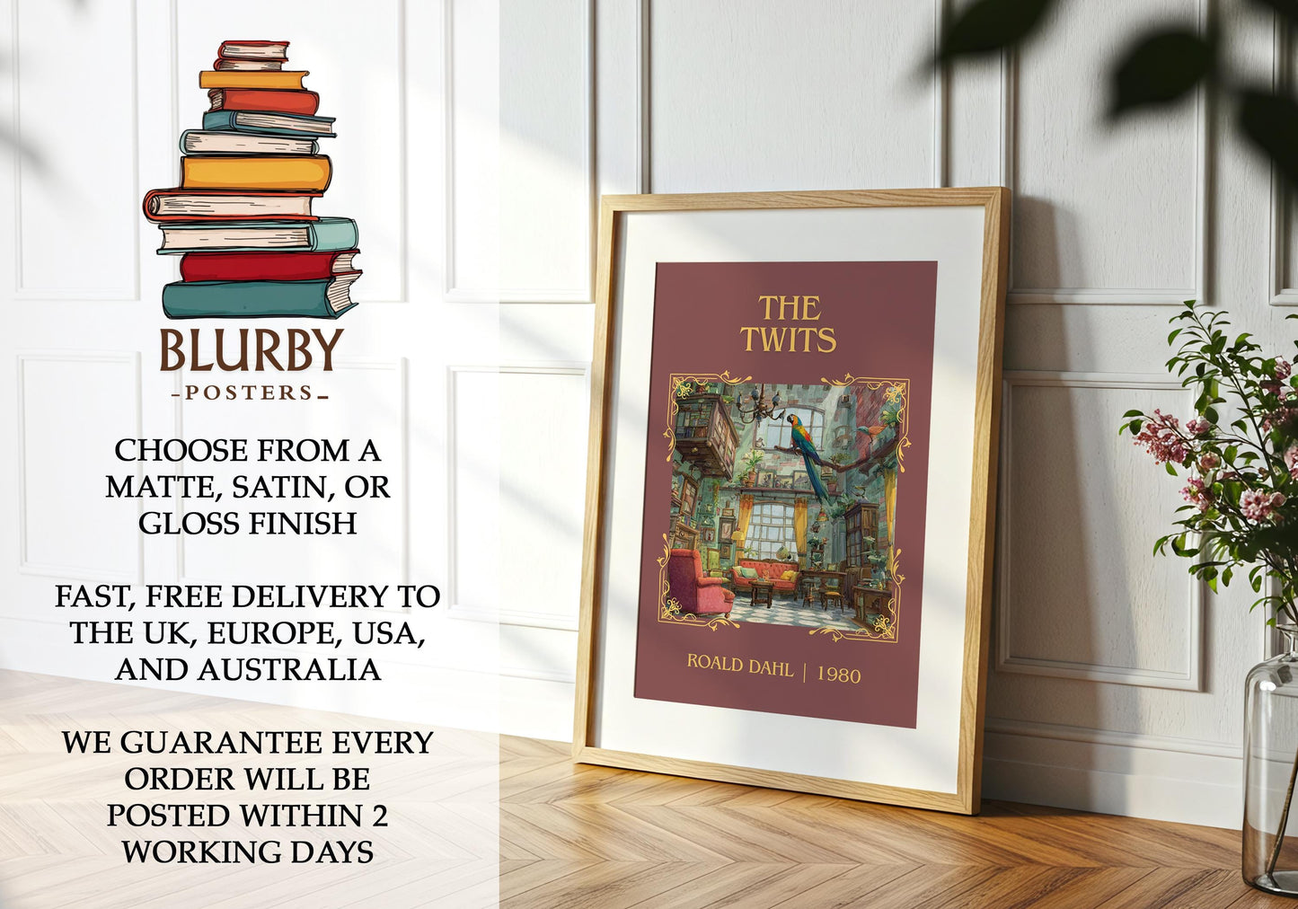 The Twits book poster packaging – museum-quality print rolled in protective tube
